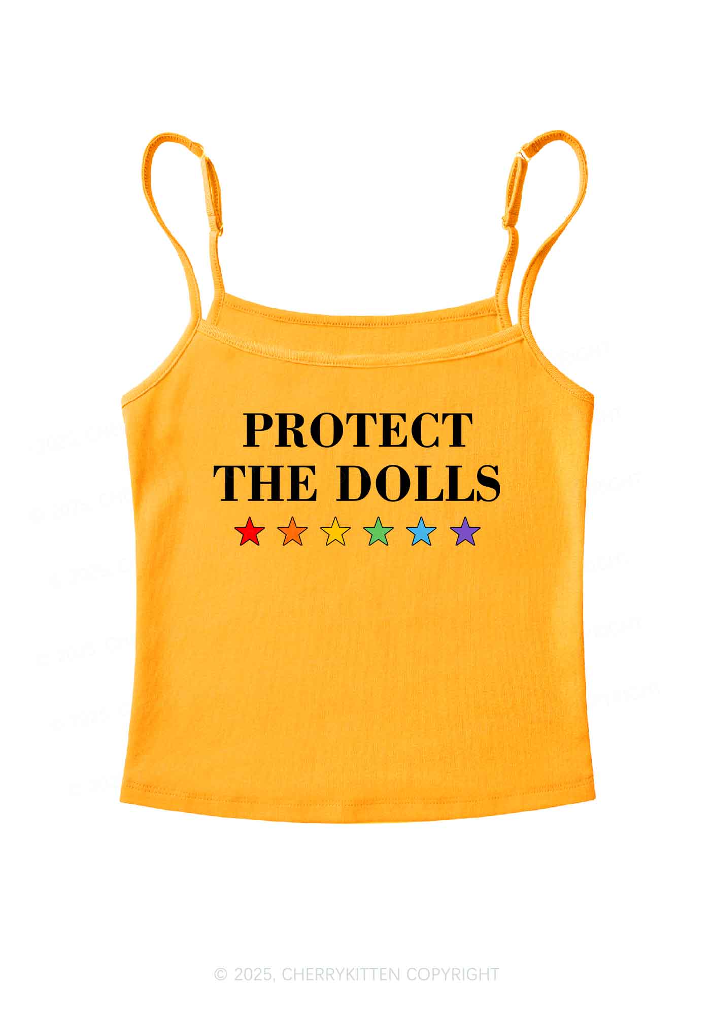 Protect The Dolls Pride Y2K Spaghetti Strap Cami Cherrykitten