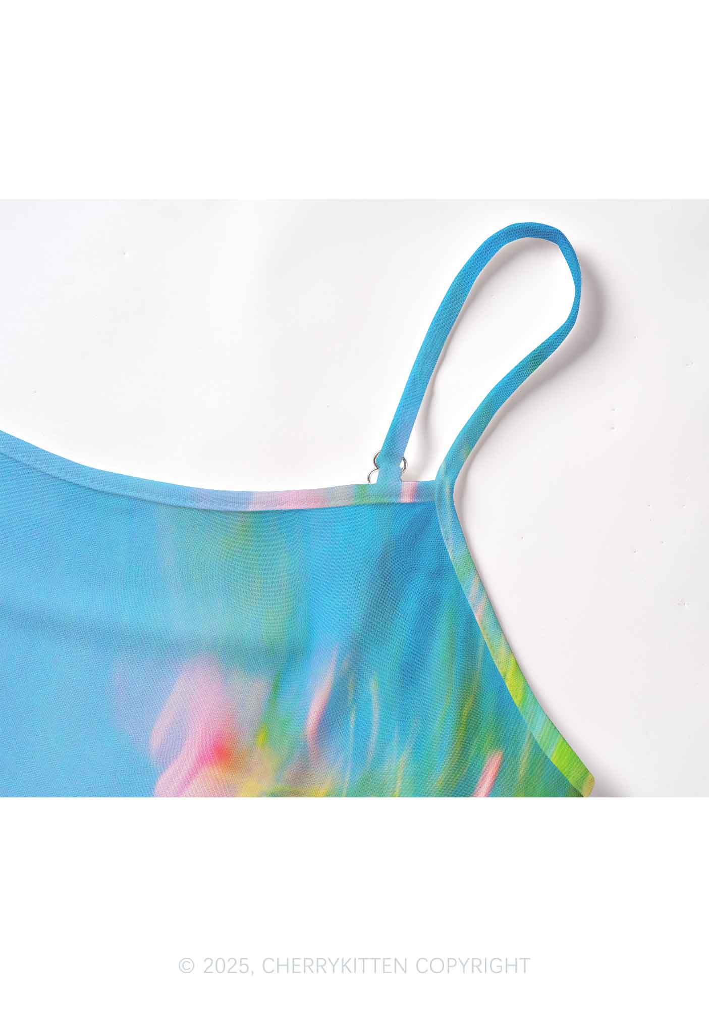 Blurred Blooms Y2K Mesh Cami Tank Cherrykitten