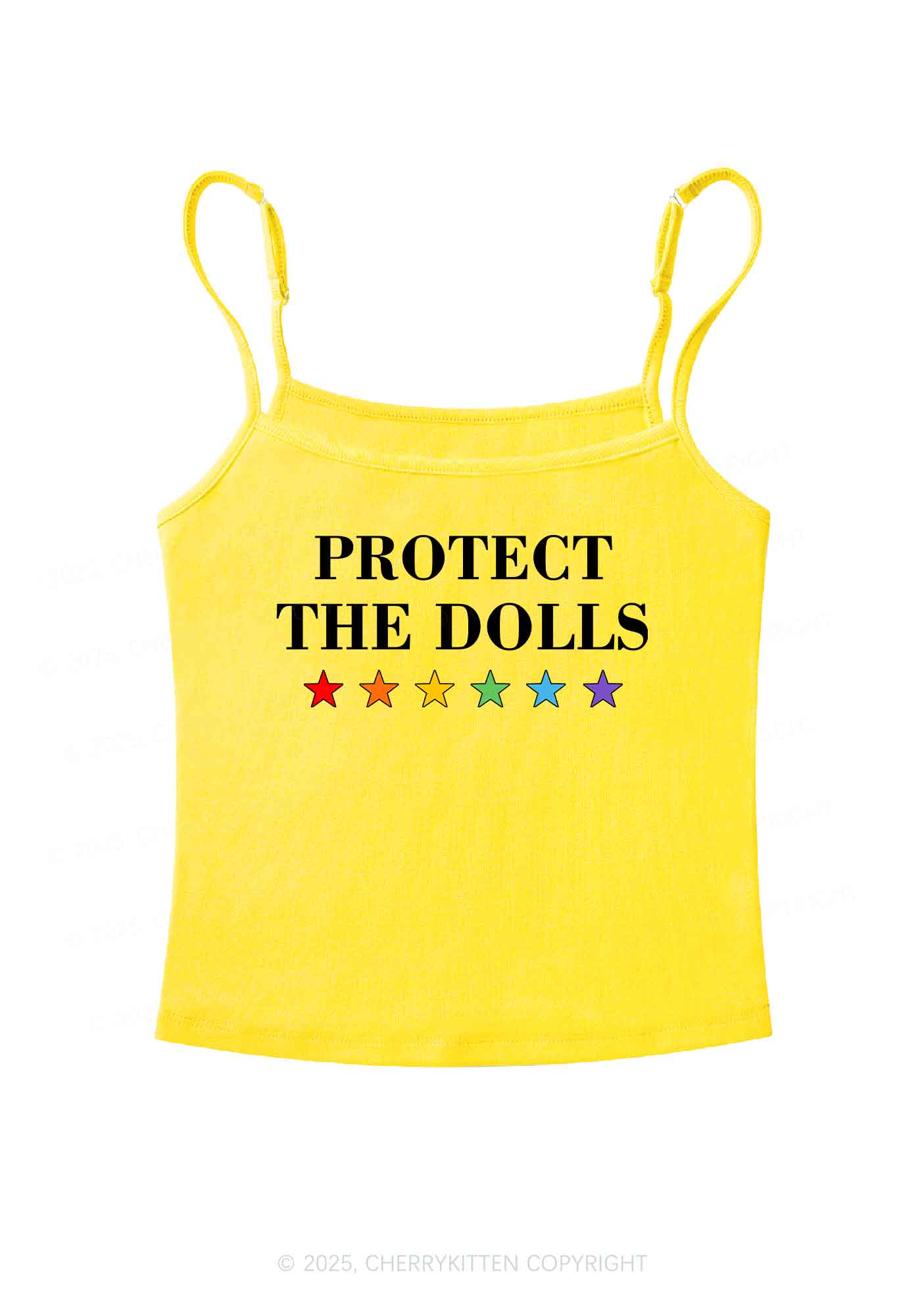 Protect The Dolls Pride Y2K Spaghetti Strap Cami Cherrykitten
