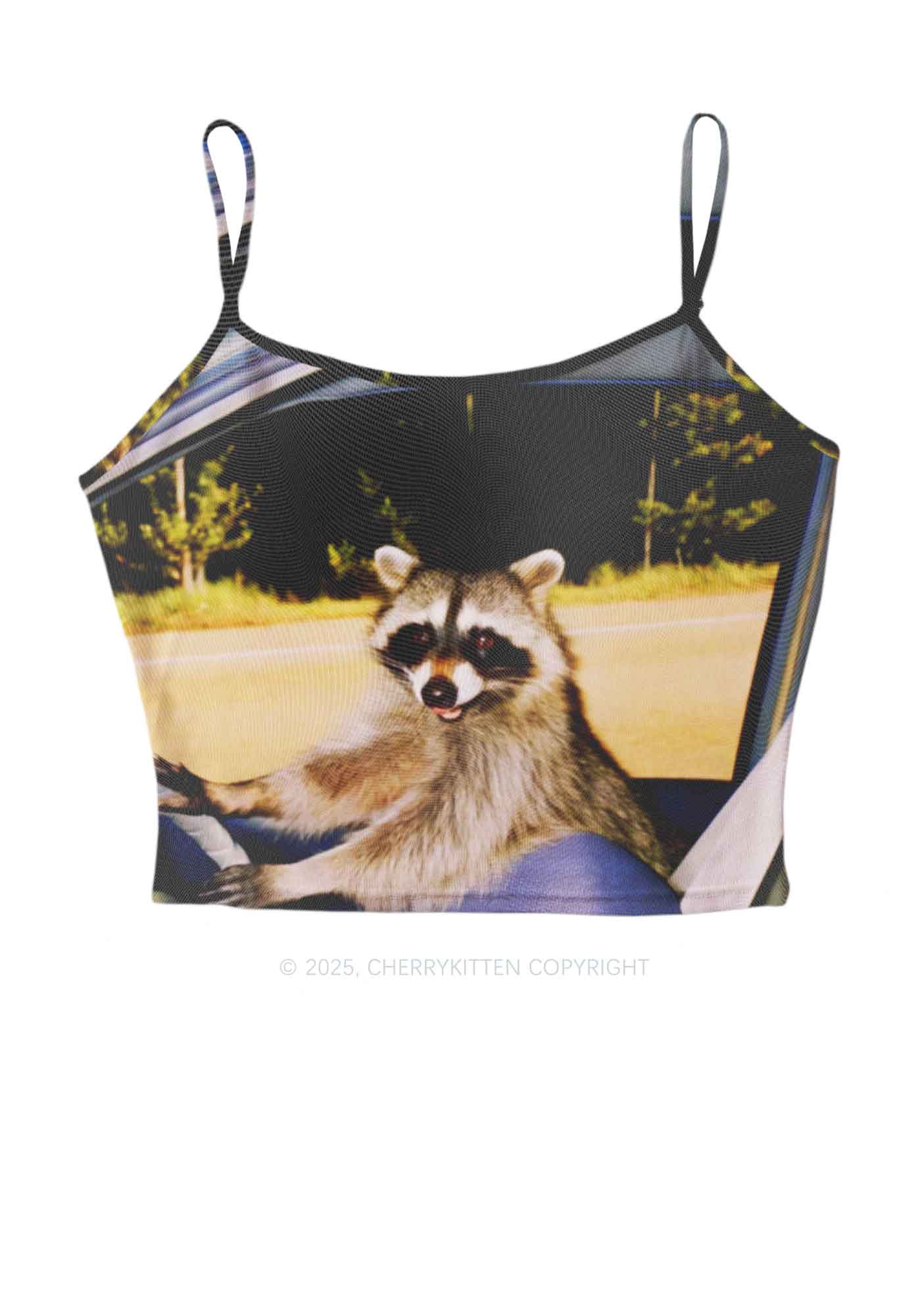 Raccoon Driver Y2K Mesh Cami Tank Cherrykitten