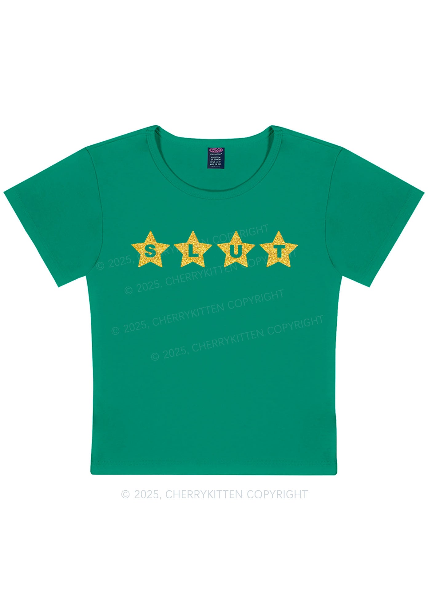 Glitter Slxt Y2K Baby Tee Cherrykitten