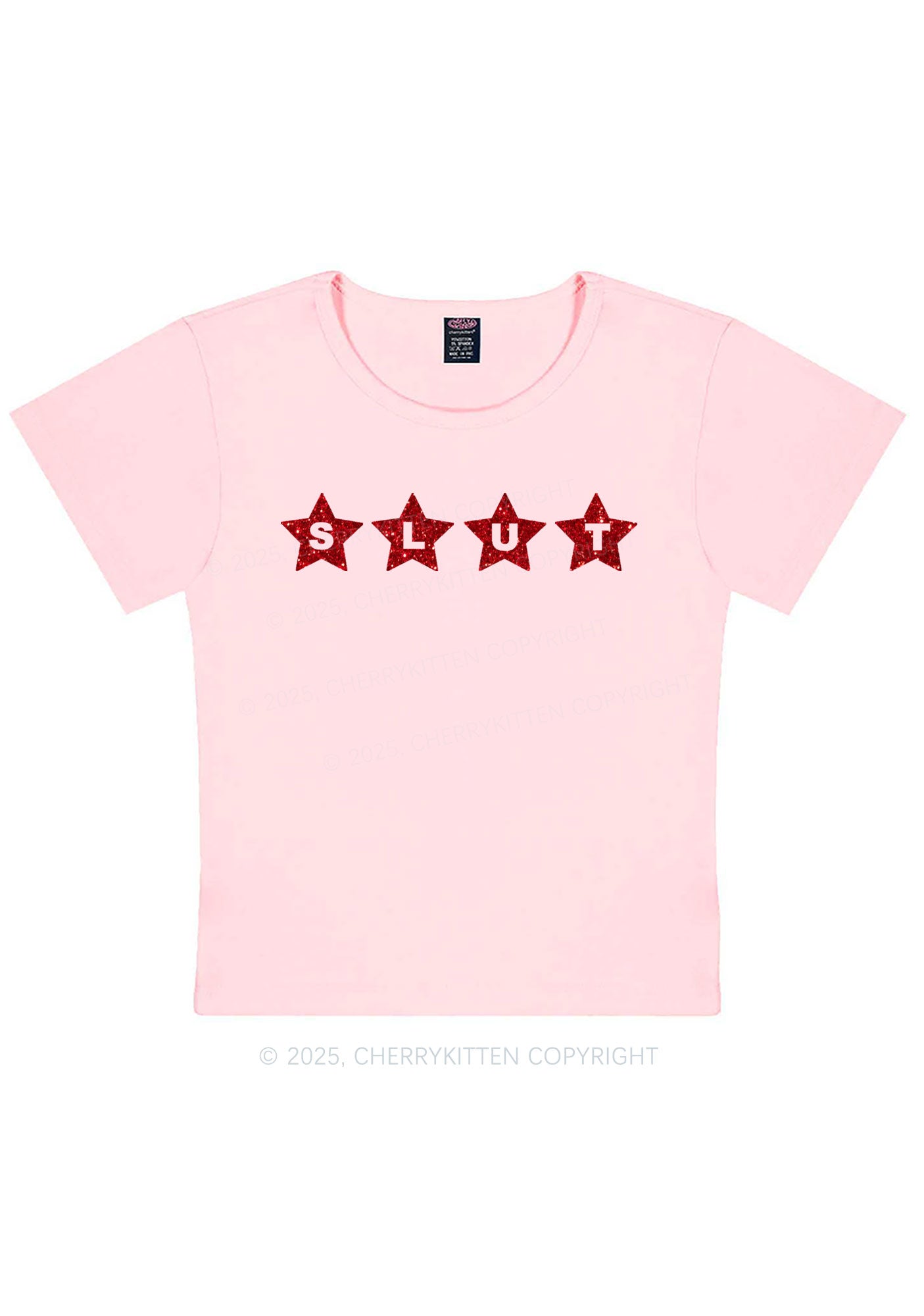 Glitter Slxt Y2K Baby Tee Cherrykitten