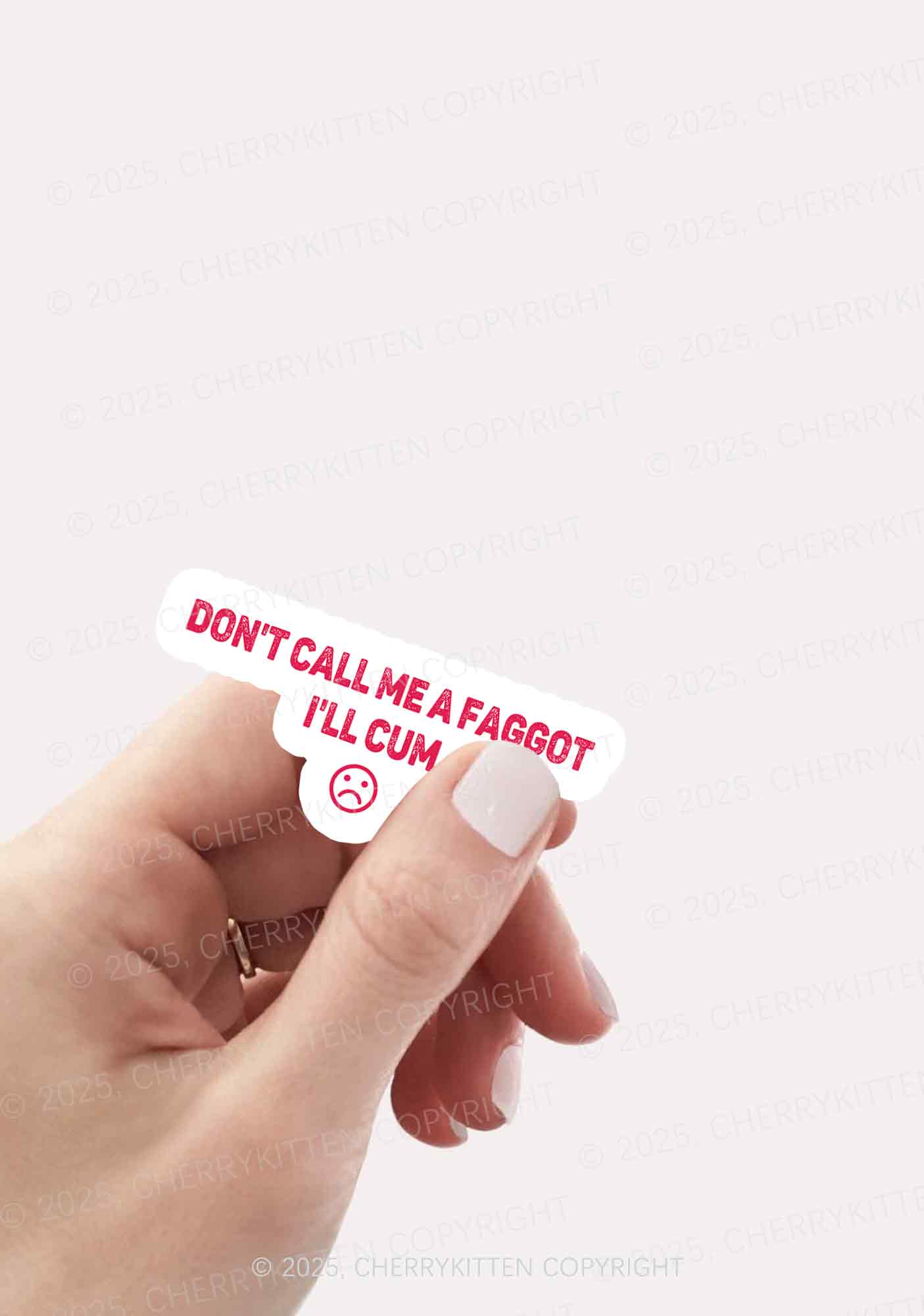 Dont Call Me Faggot Pride 1Pc Y2K Sticker Cherrykitten