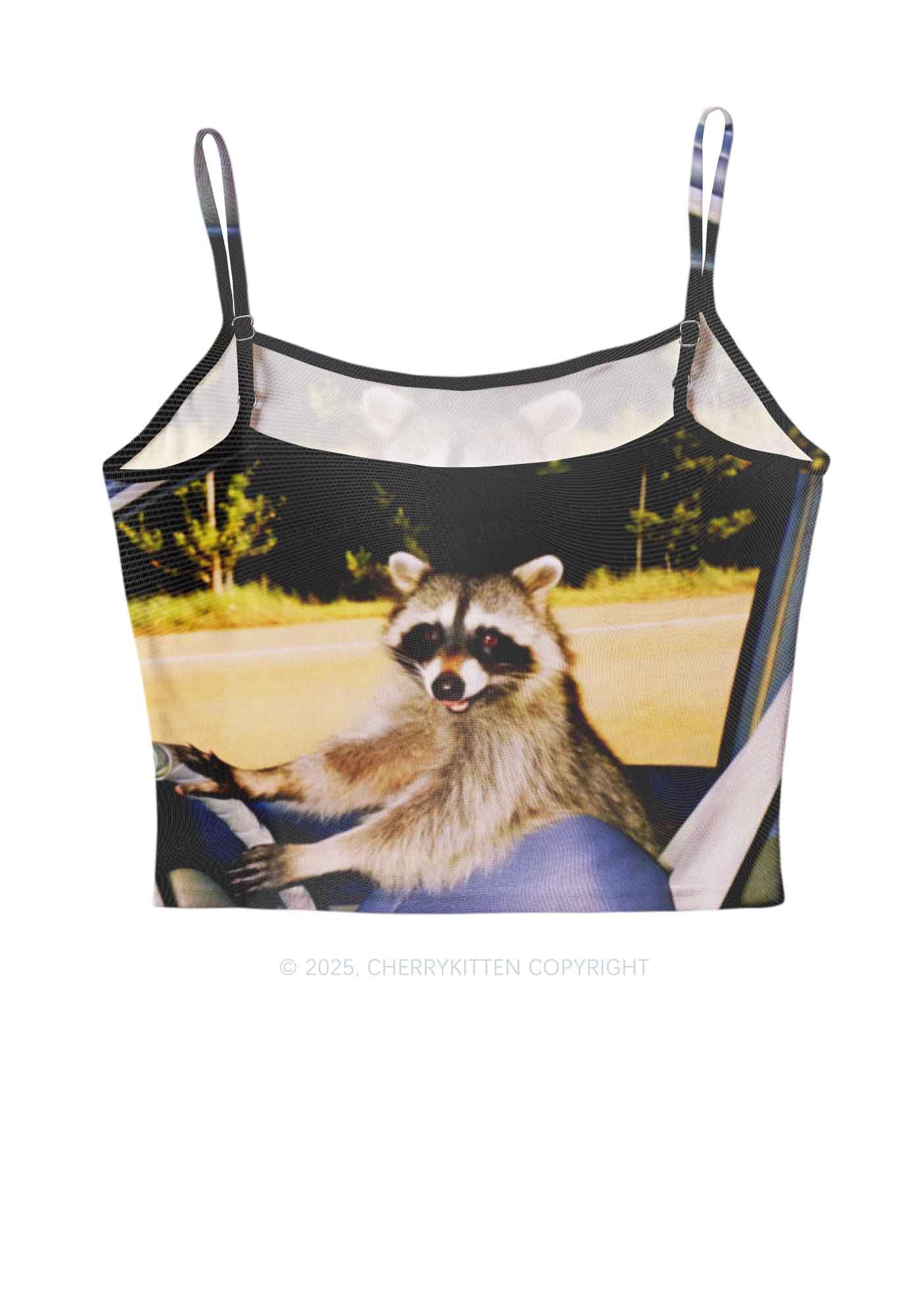 Raccoon Driver Y2K Mesh Cami Tank Cherrykitten