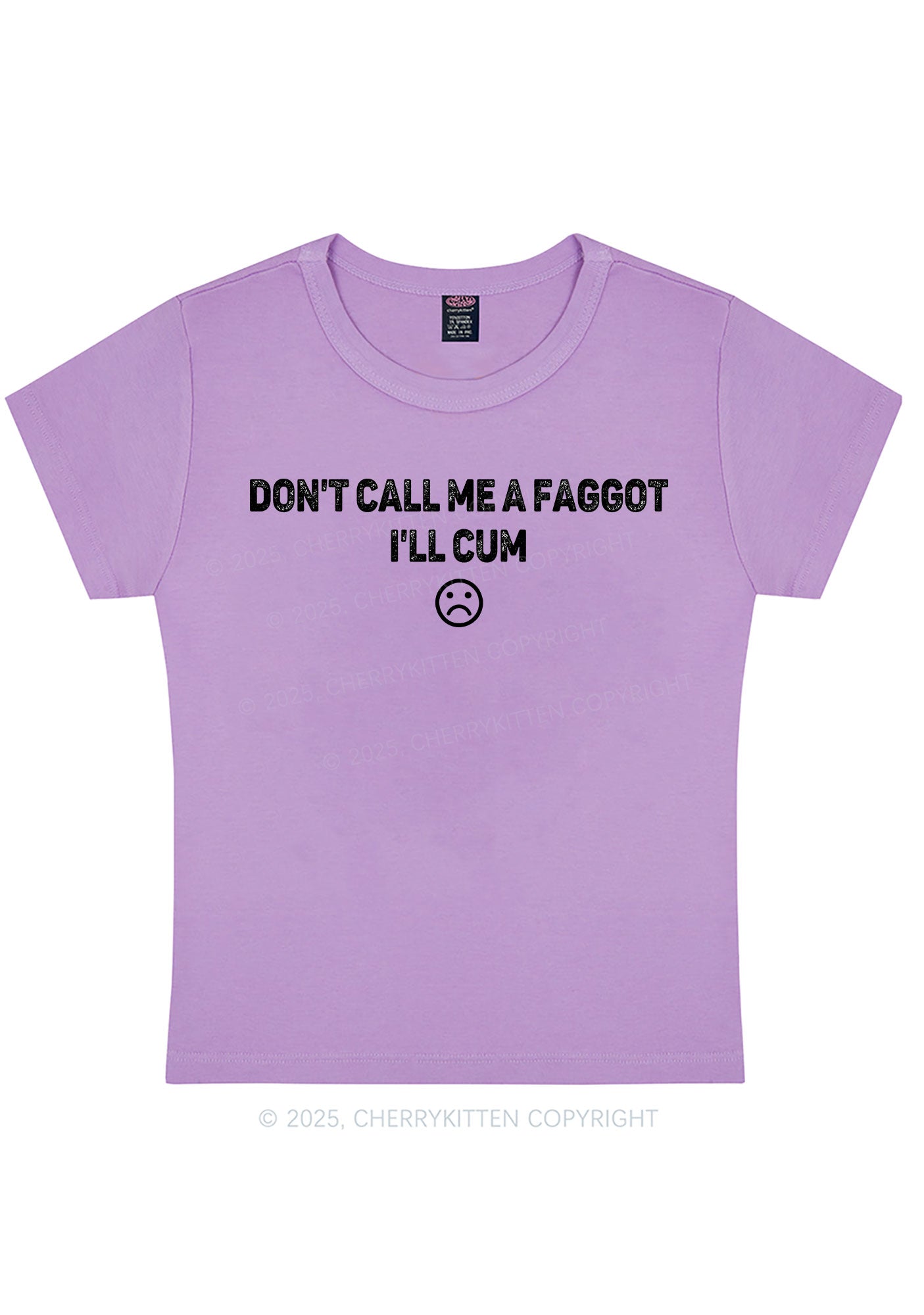 Dont Call Me Faggot Pride Y2K Baby Tee Cherrykitten