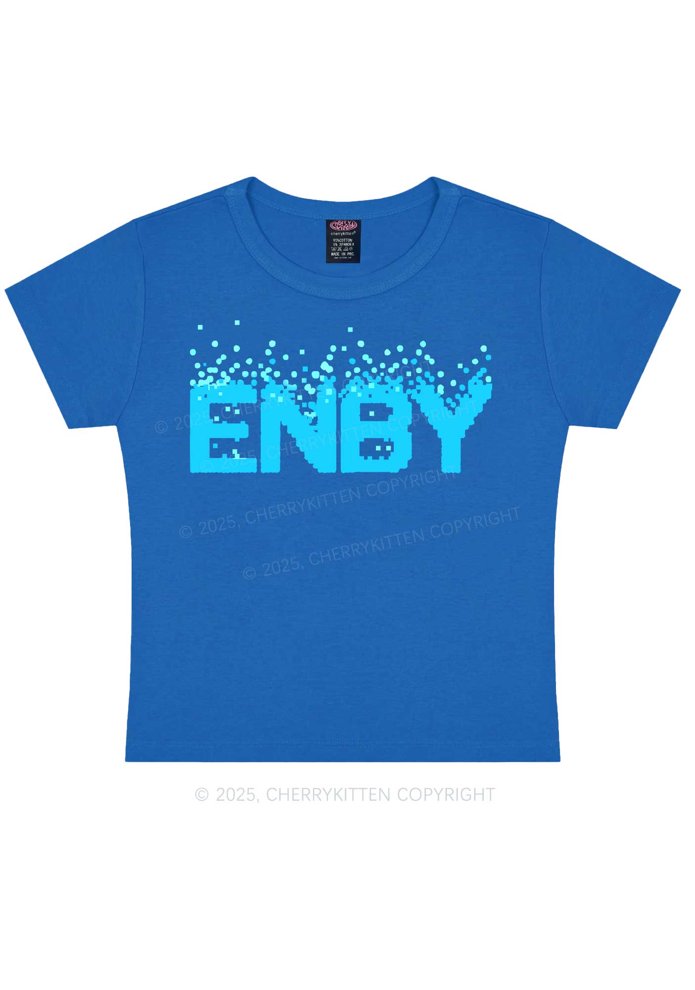ENBY Pride Y2K Baby Tee Cherrykitten