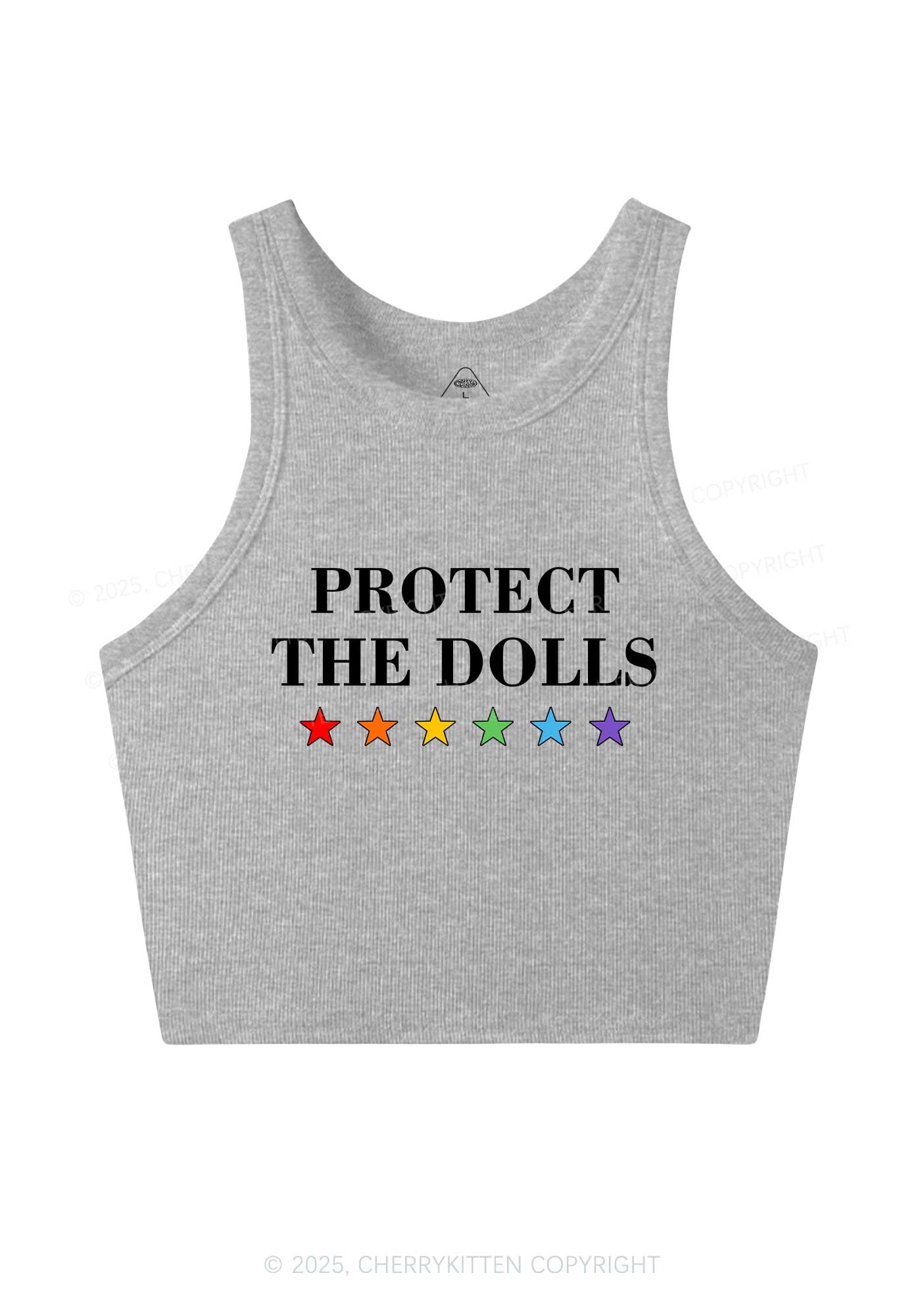 Protect The Dolls Pride Y2K Crop Tank Top Cherrykitten