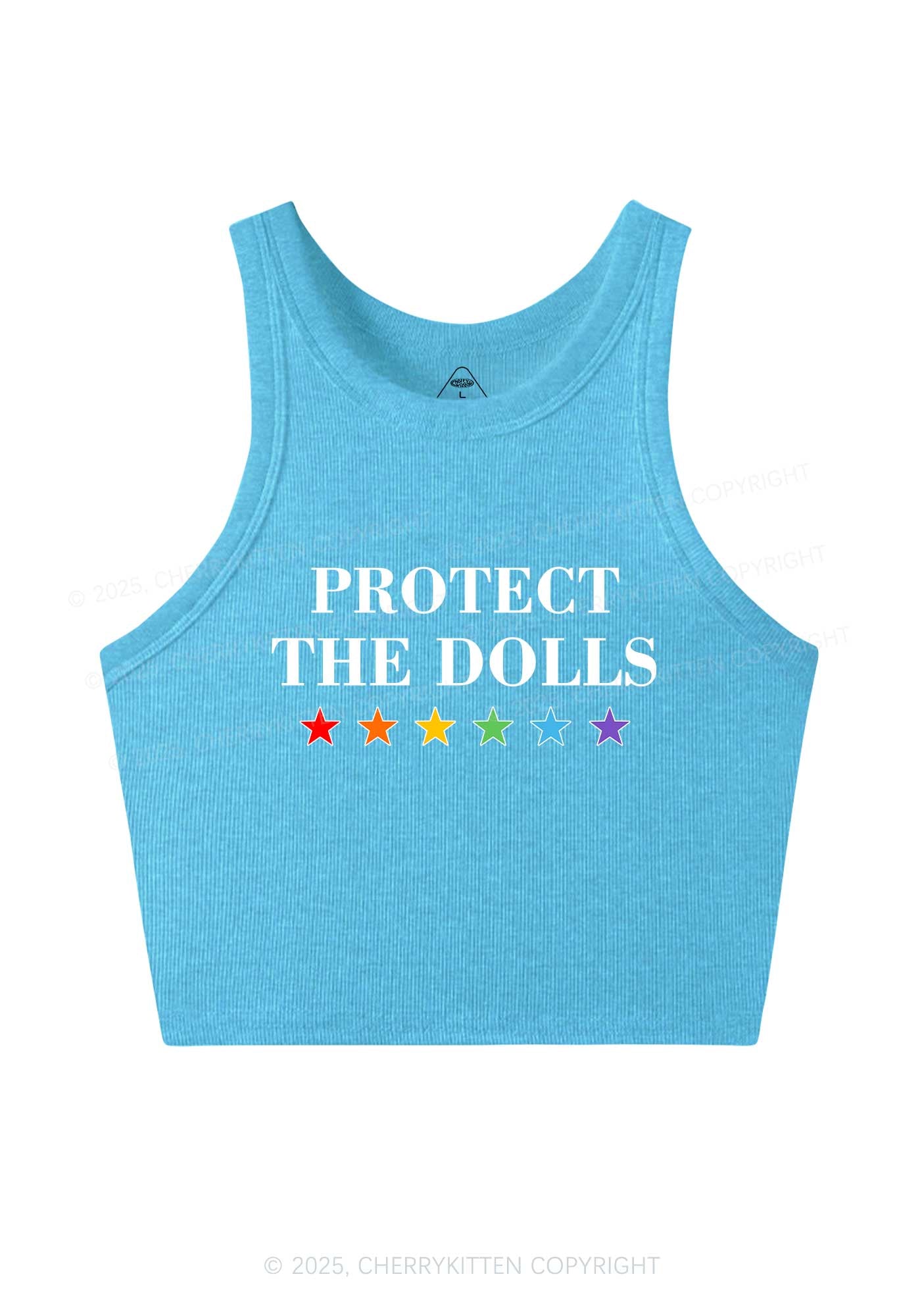Protect The Dolls Pride Y2K Crop Tank Top Cherrykitten