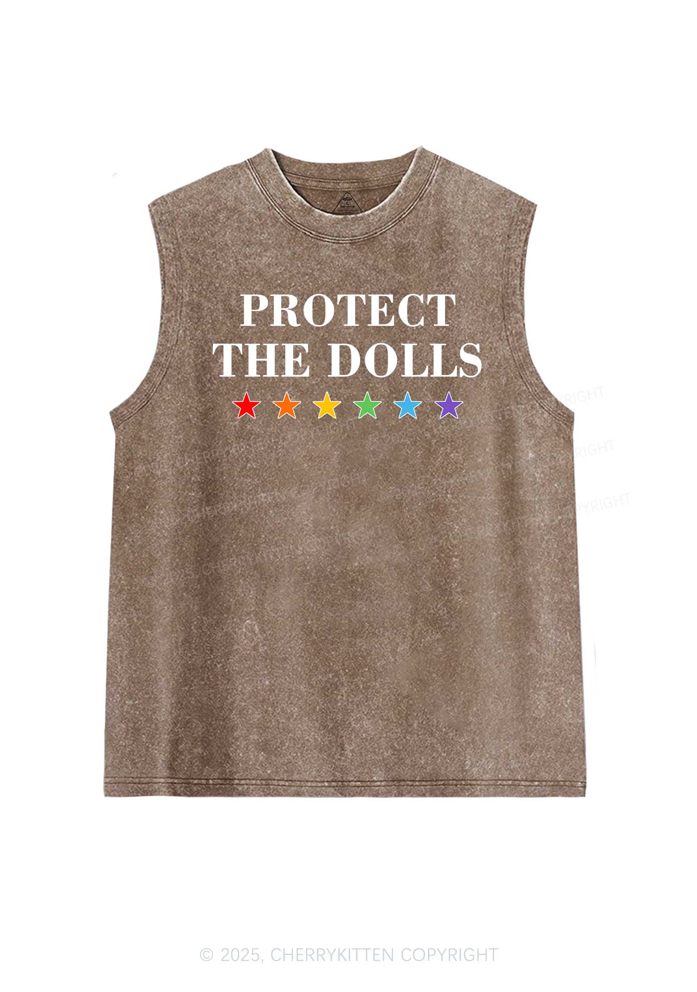 Protect The Dolls Pride Y2K Washed Muscle Tank Cherrykitten