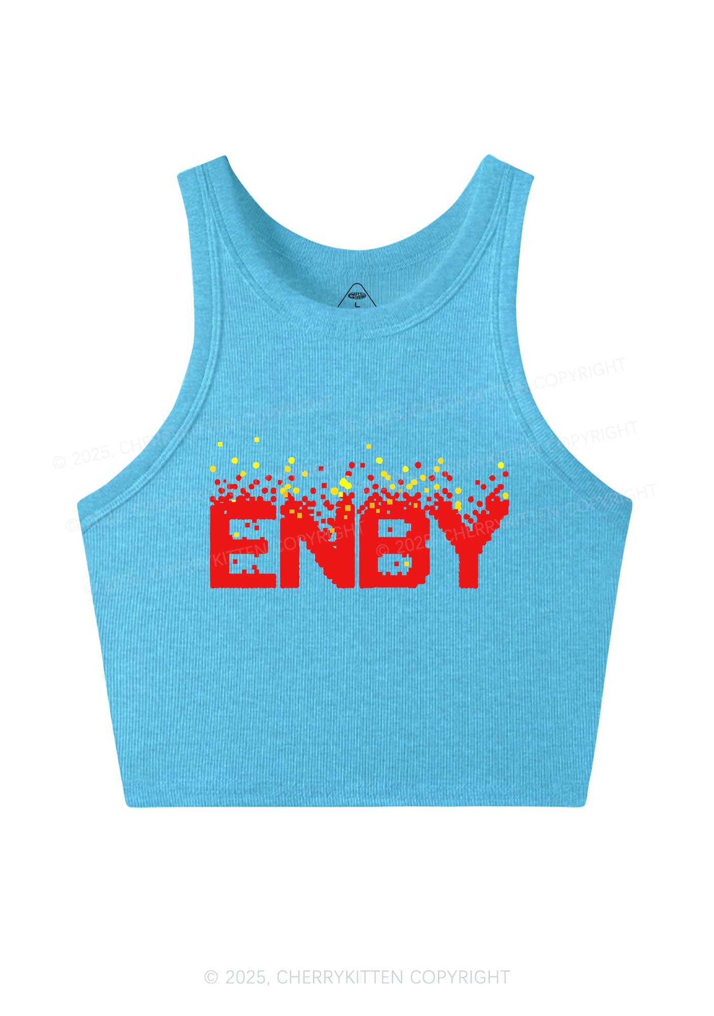 ENBY Pride Y2K Crop Tank Top Cherrykitten