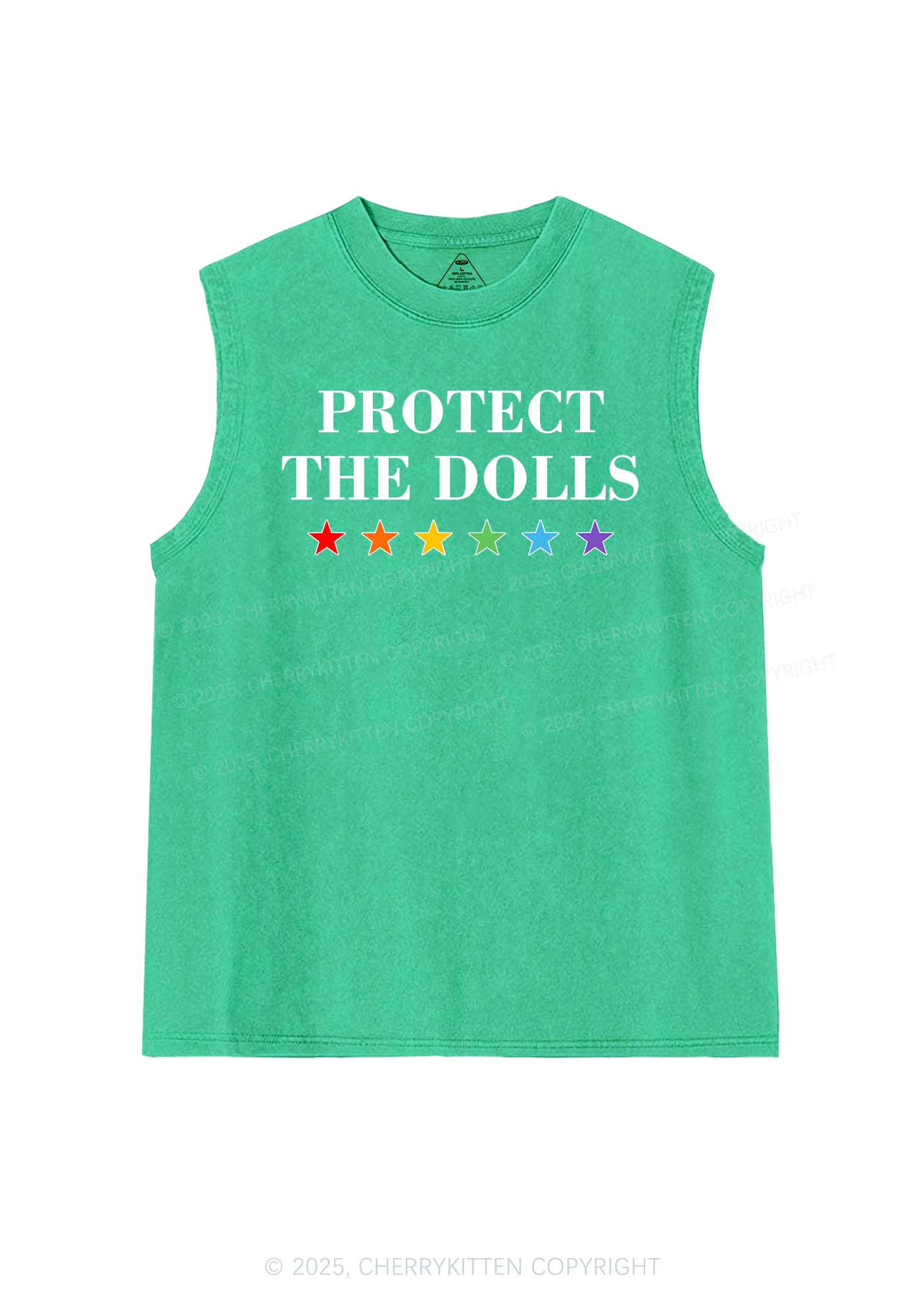 Protect The Dolls Pride Y2K Washed Muscle Tank Cherrykitten