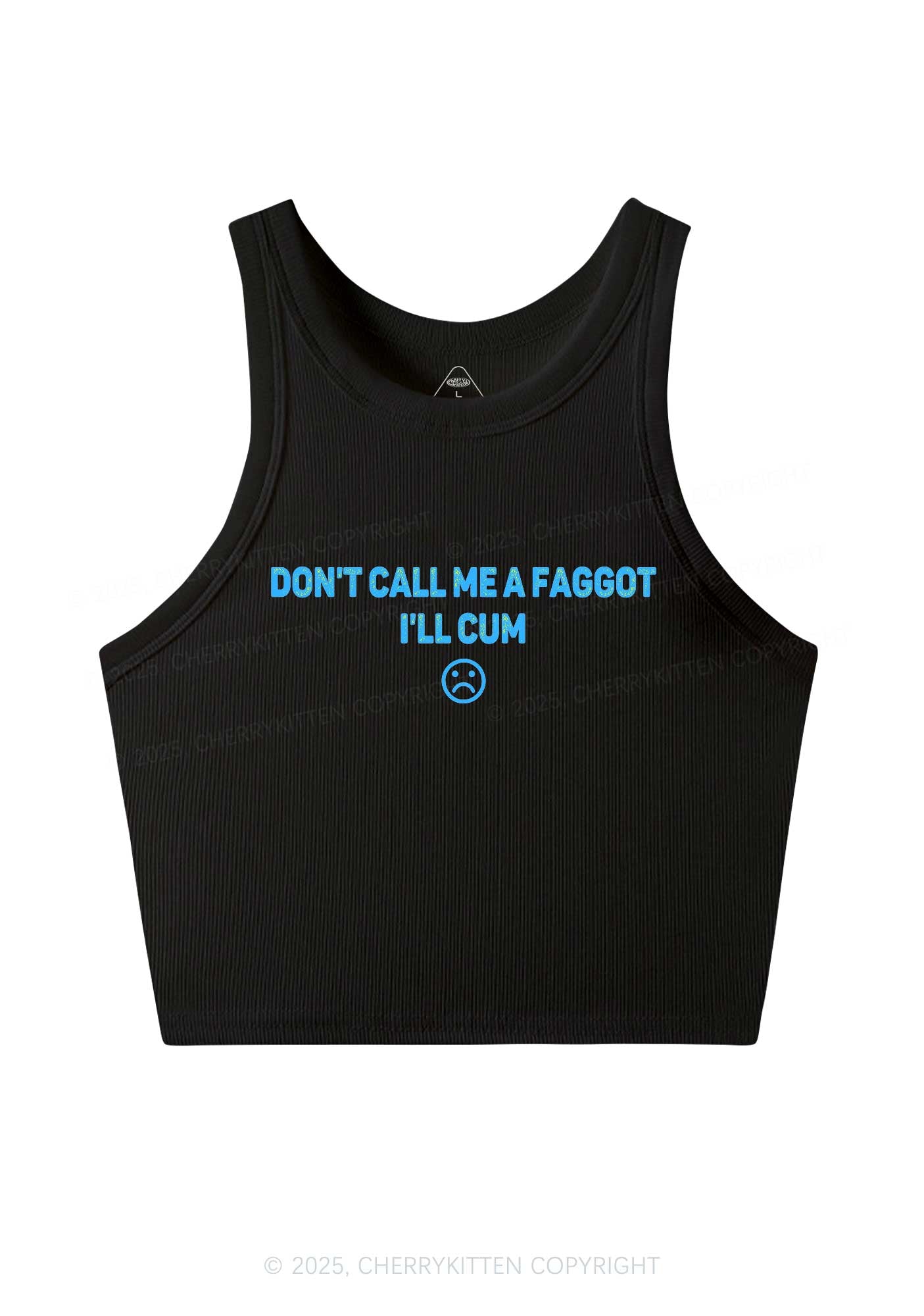 Dont Call Me Faggot Pride Y2K Crop Tank Top Cherrykitten