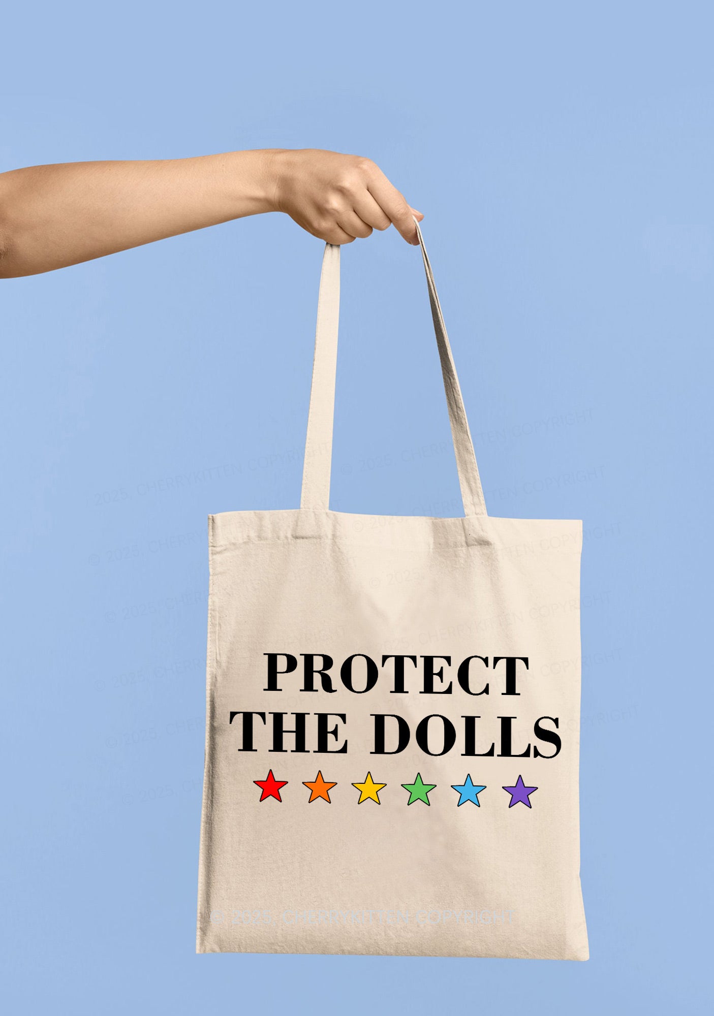Protect The Dolls Pride Y2K Canvas Tote Bag Cherrykitten