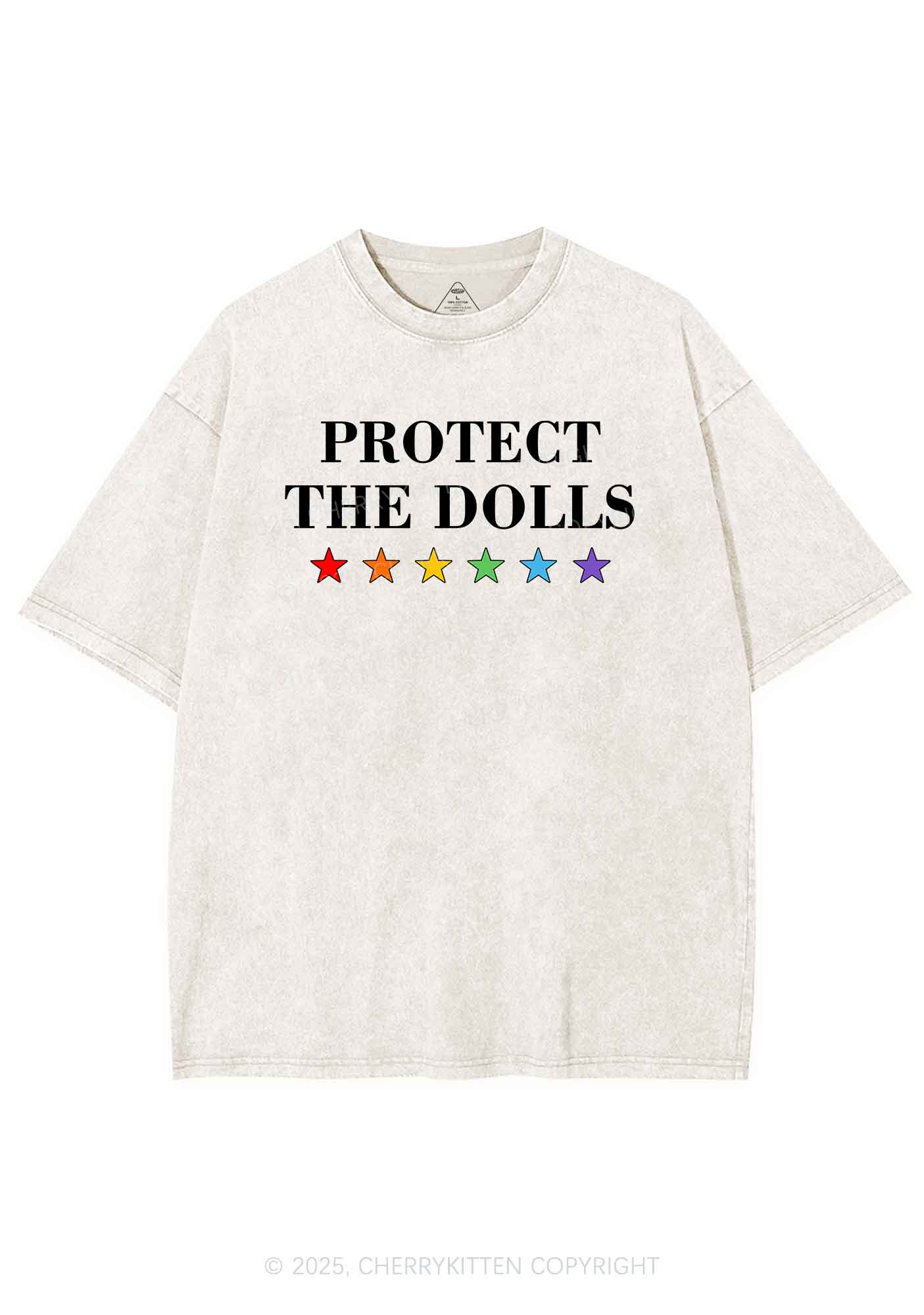 Protect The Dolls Pride Y2K Shirts Washed Tee Cherrykitten