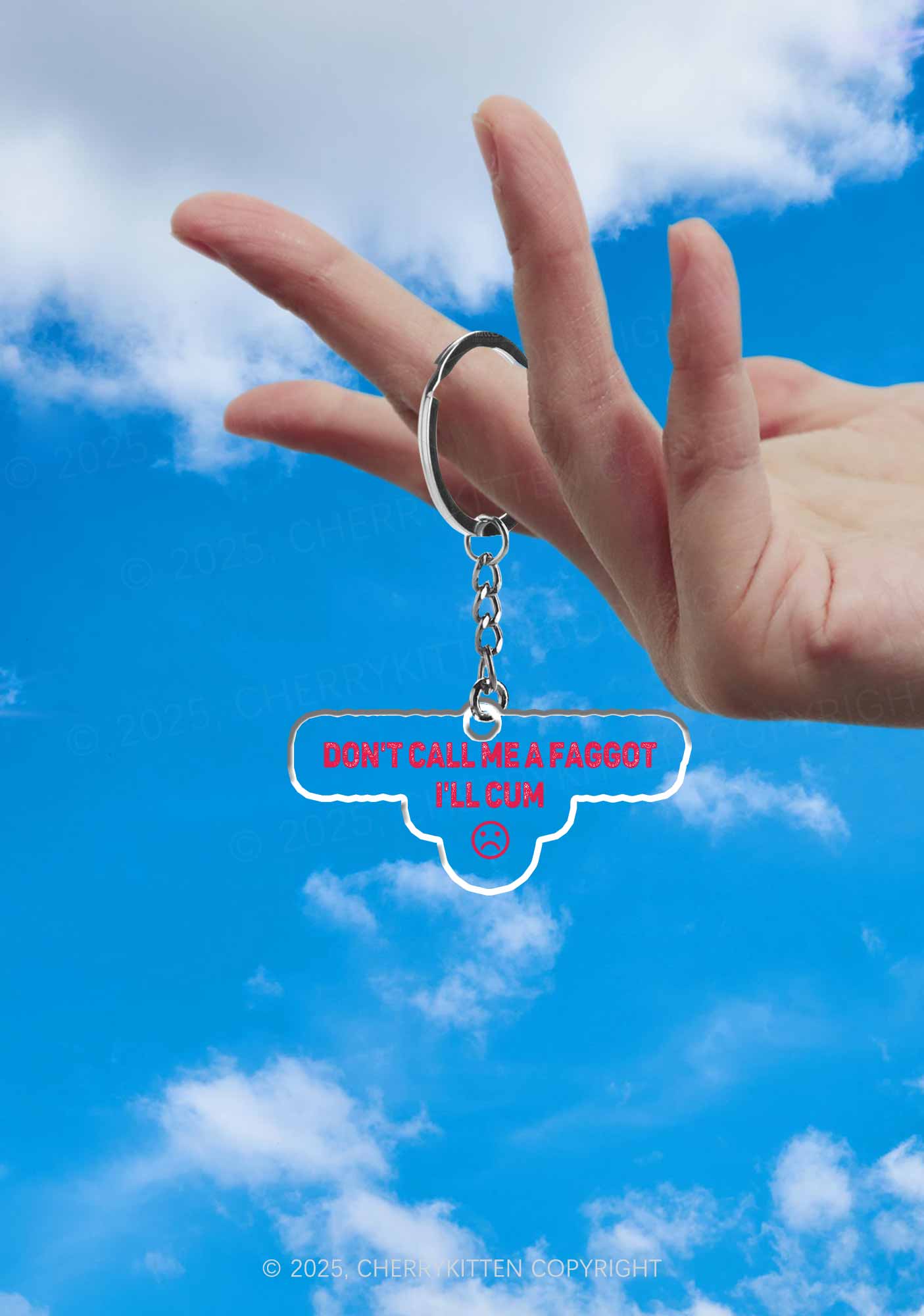Dont Call Me Faggot Pride 1Pc Y2K Keychain Cherrykitten