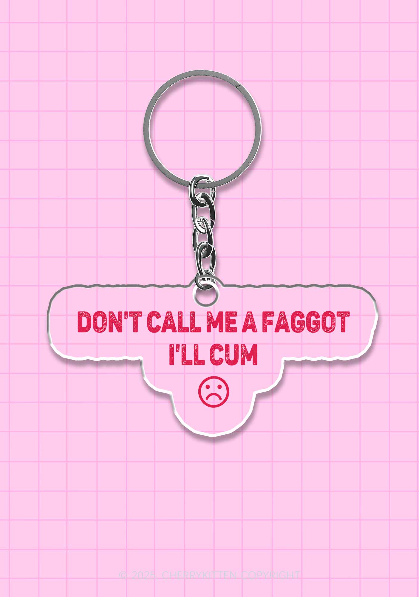Dont Call Me Faggot Pride 1Pc Y2K Keychain Cherrykitten