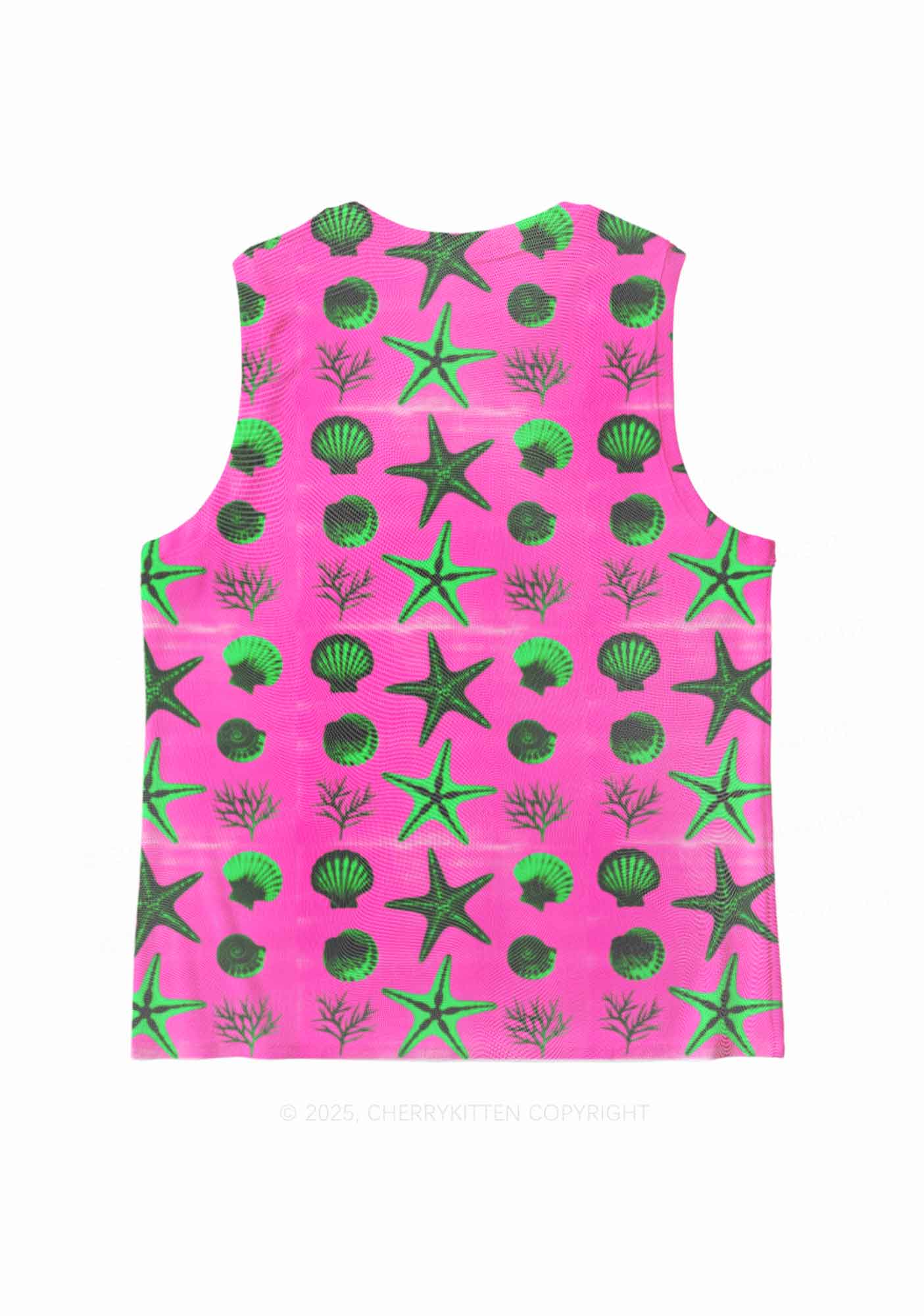 Sea Animals Y2K Mesh Muscle Tank Cherrykitten