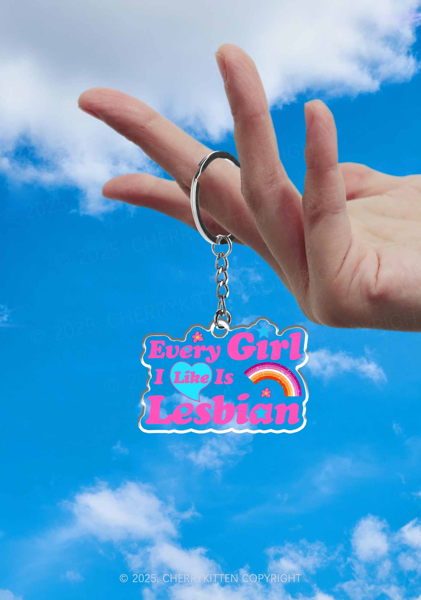 I Like Lesbian Girl Pride 1Pc Y2K Keychain Cherrykitten