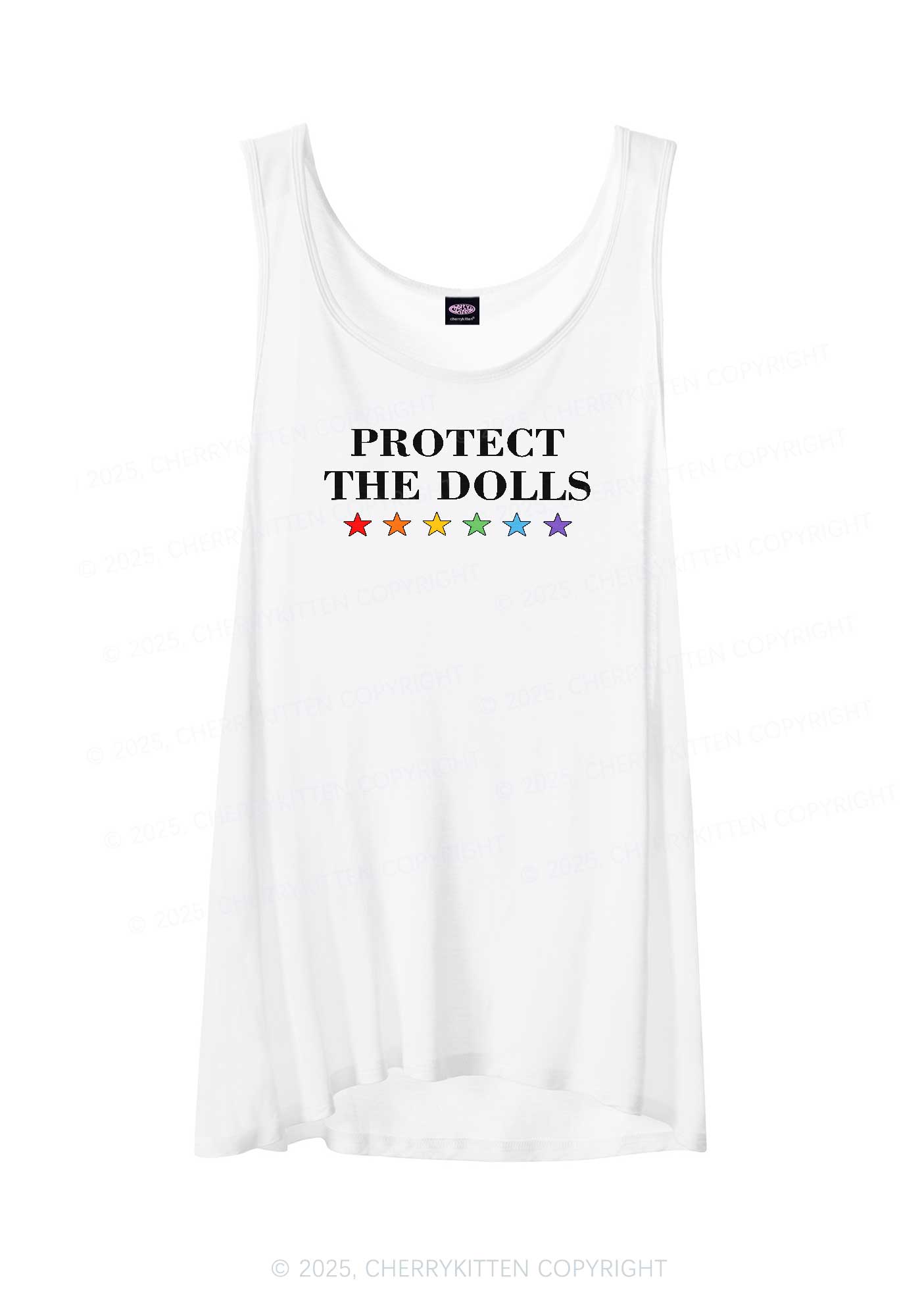 Protect The Dolls Pride Y2K Sheer Boyfriend Tank Cherrykitten