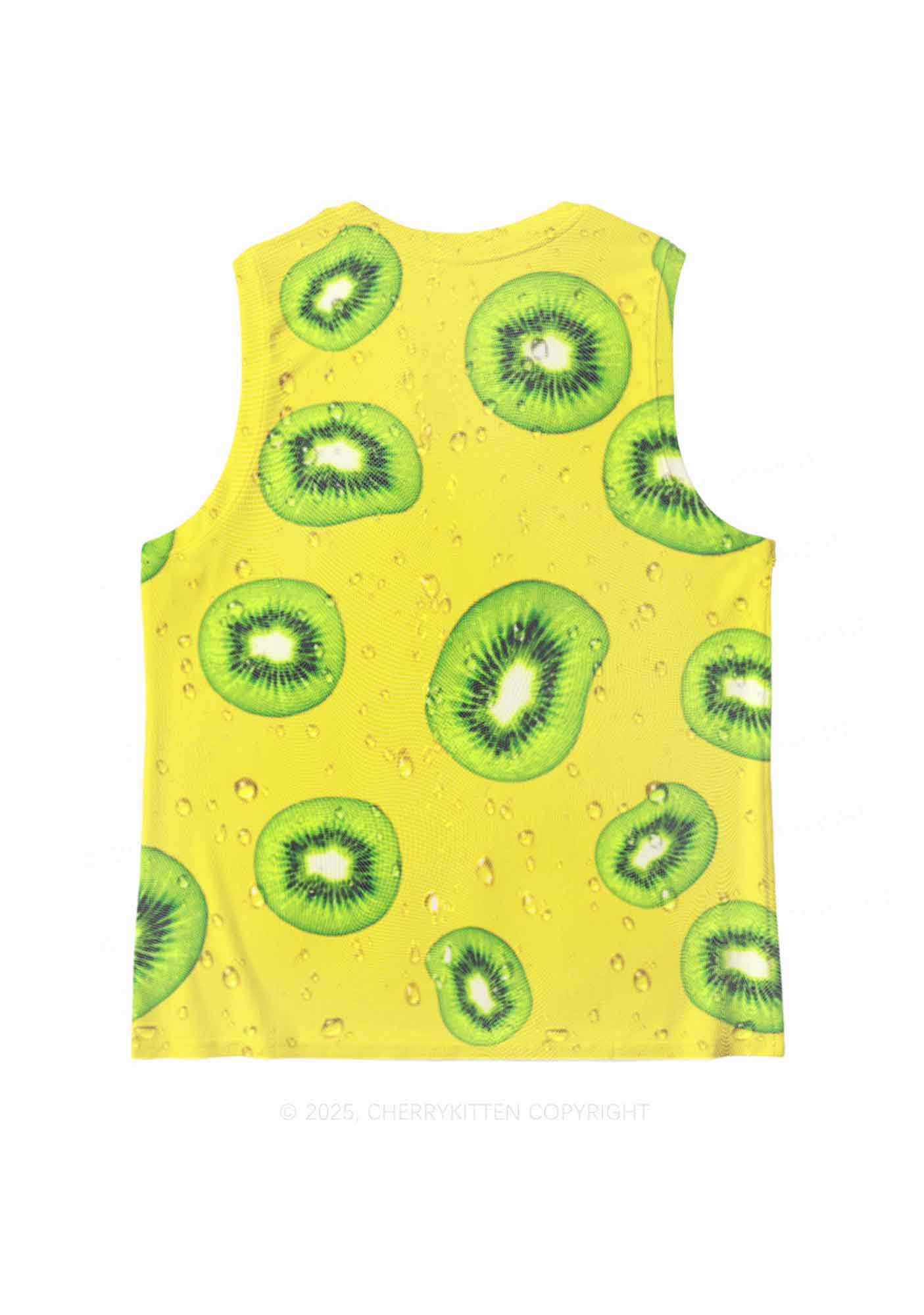 Yellow Kiwi Y2K Mesh Muscle Tank Cherrykitten