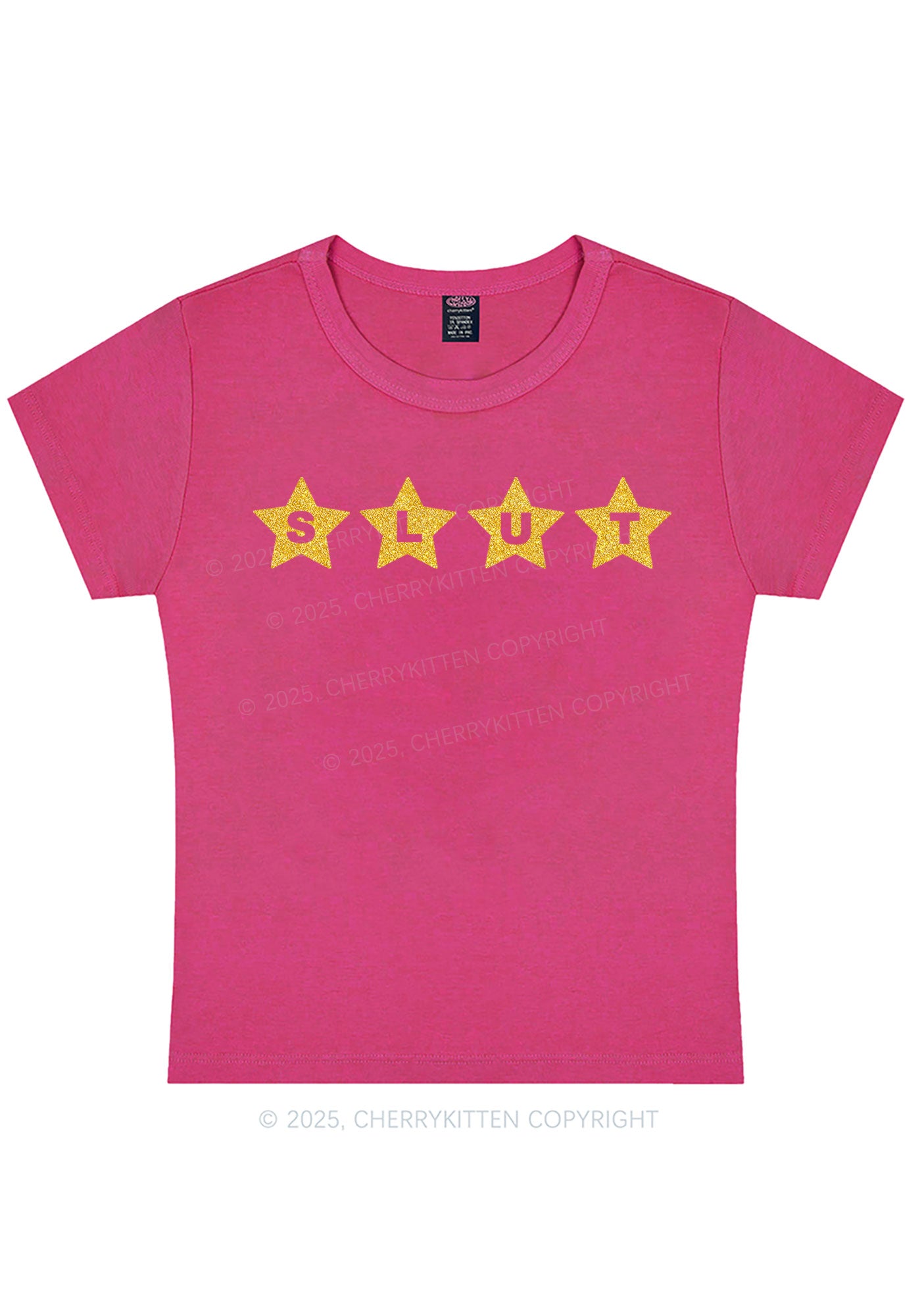 Glitter Slxt Y2K Baby Tee Cherrykitten