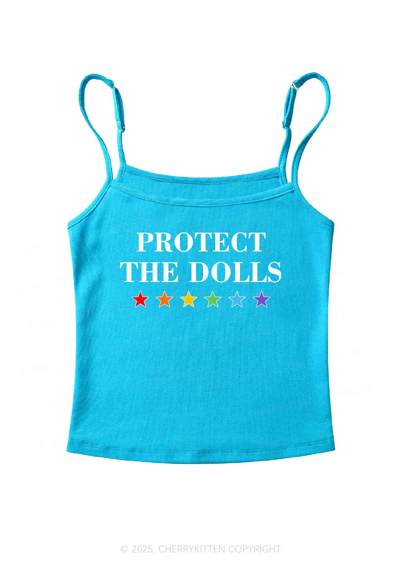 Protect The Dolls Pride Y2K Spaghetti Strap Cami Cherrykitten