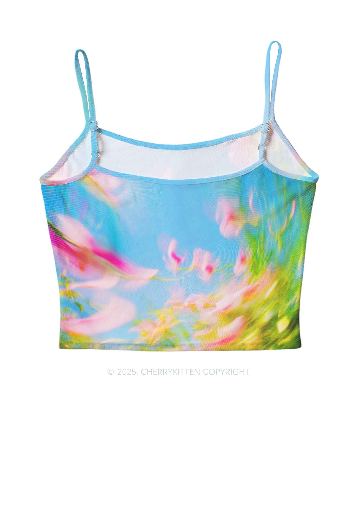 Blurred Blooms Y2K Mesh Cami Tank Cherrykitten