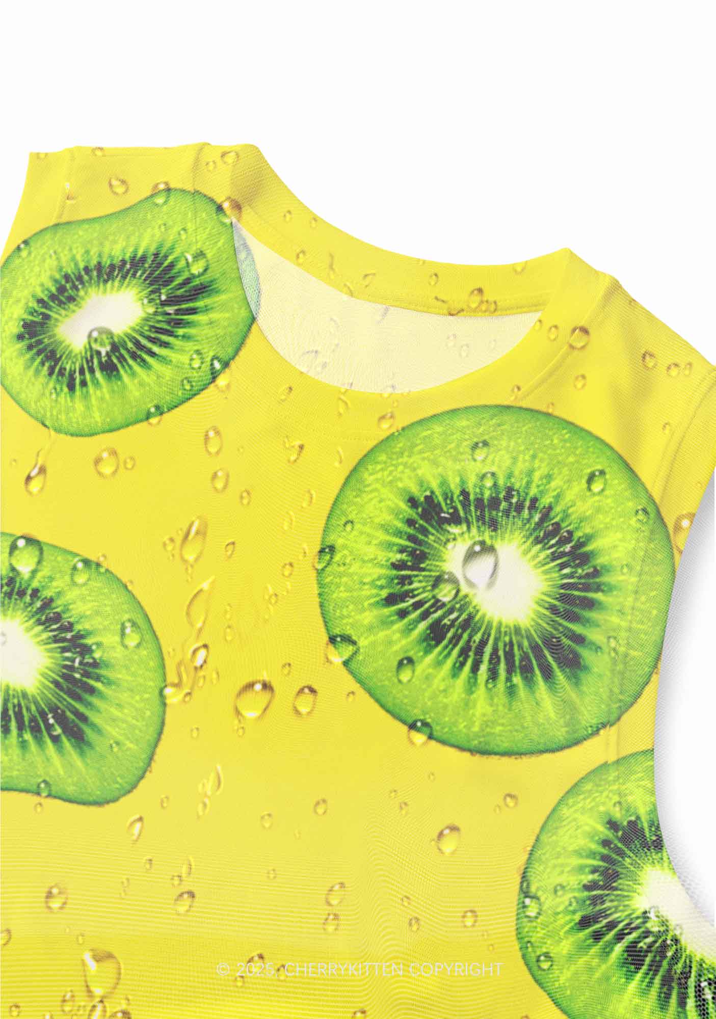 Yellow Kiwi Y2K Mesh Muscle Tank Cherrykitten