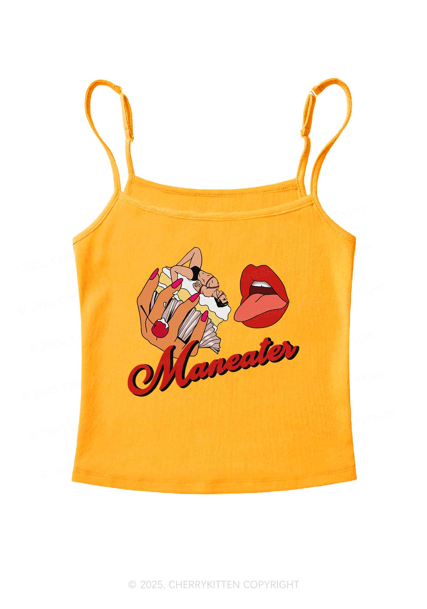 Maneater Mouth Y2K Spaghetti Strap Cami Cherrykitten