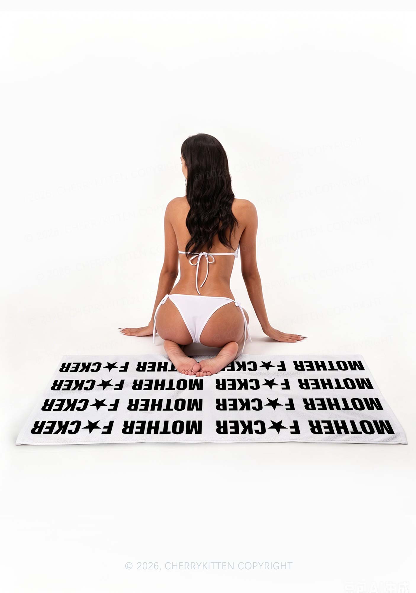 Mother Fxxker Y2K Beach Towel Cherrykitten