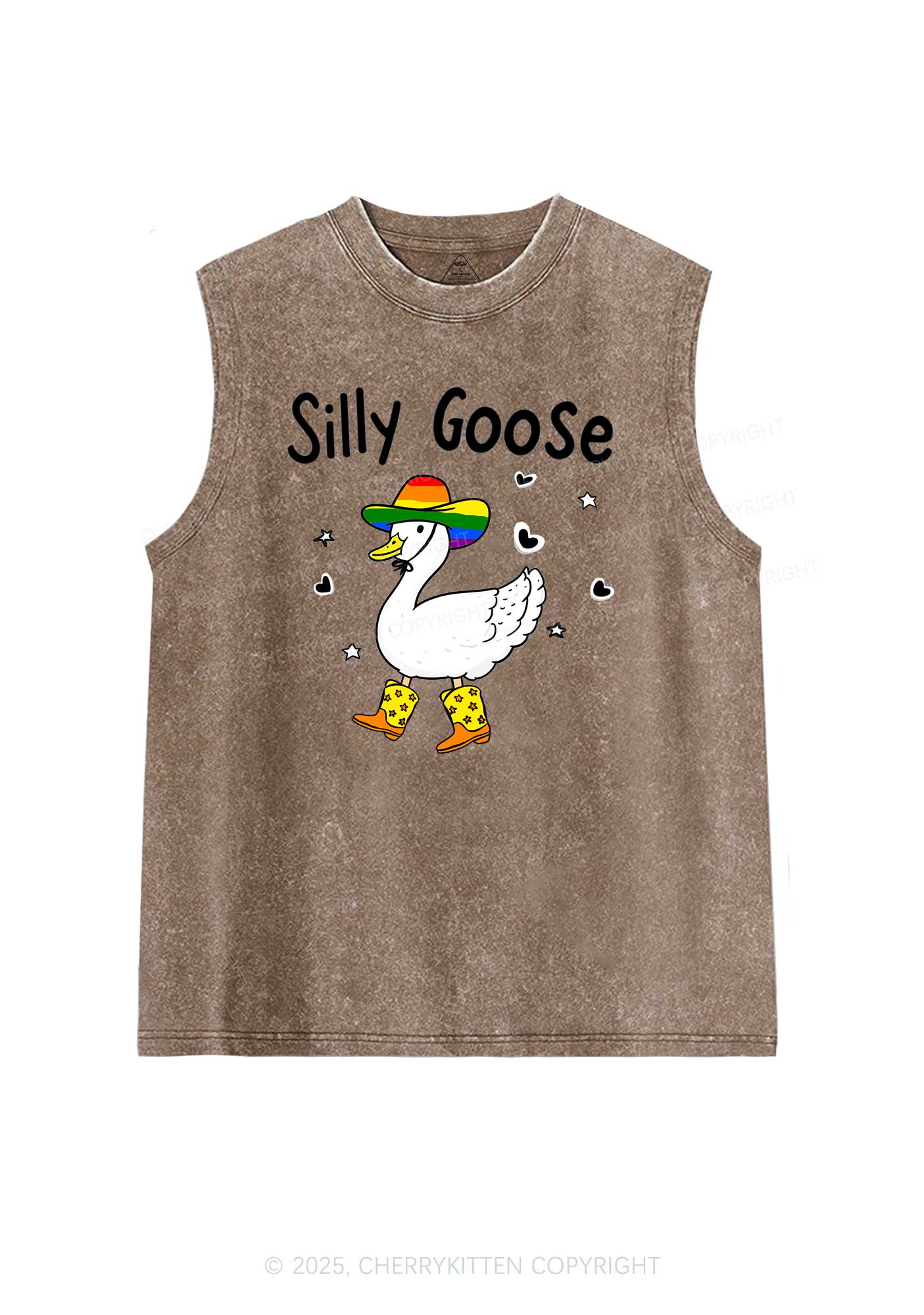 Silly Goose Pride Y2K Washed Muscle Tank Cherrykitten