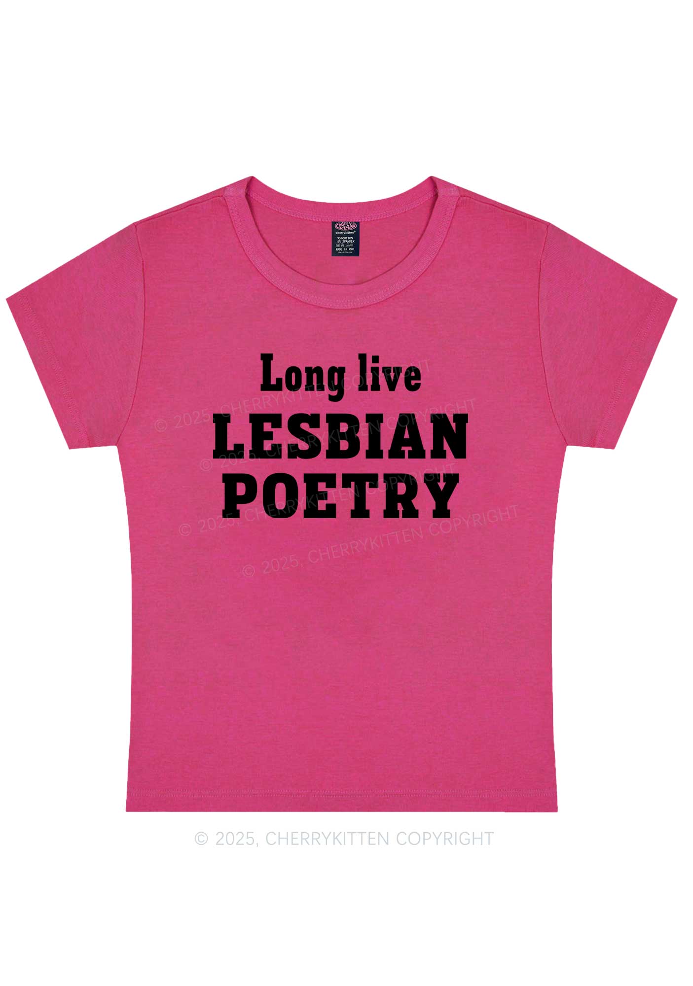 Lesbian Poetry Pride Y2K Baby Tee Cherrykitten