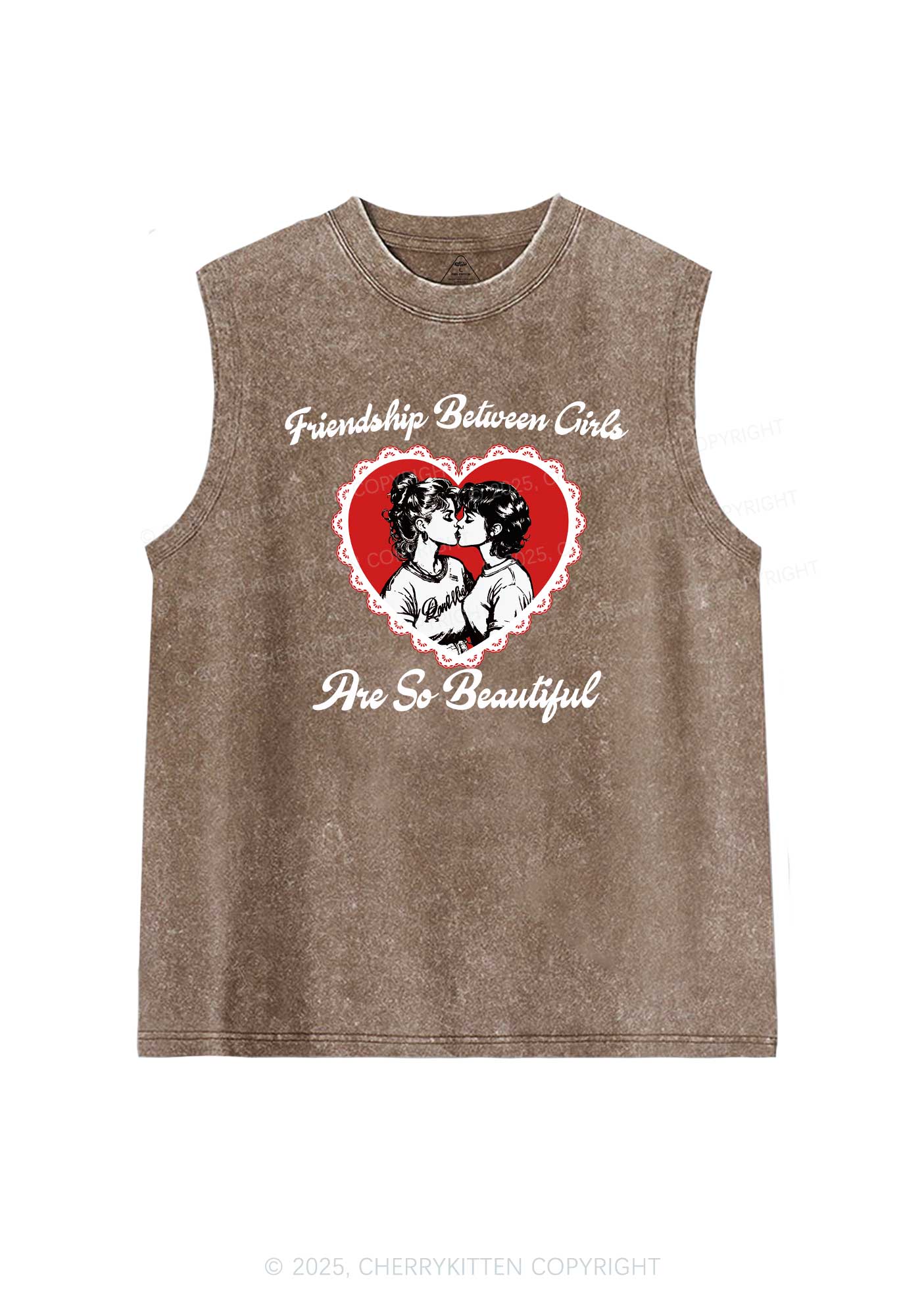 Friendship Between Girls Pride Y2K Washed Muscle Tank Cherrykitten