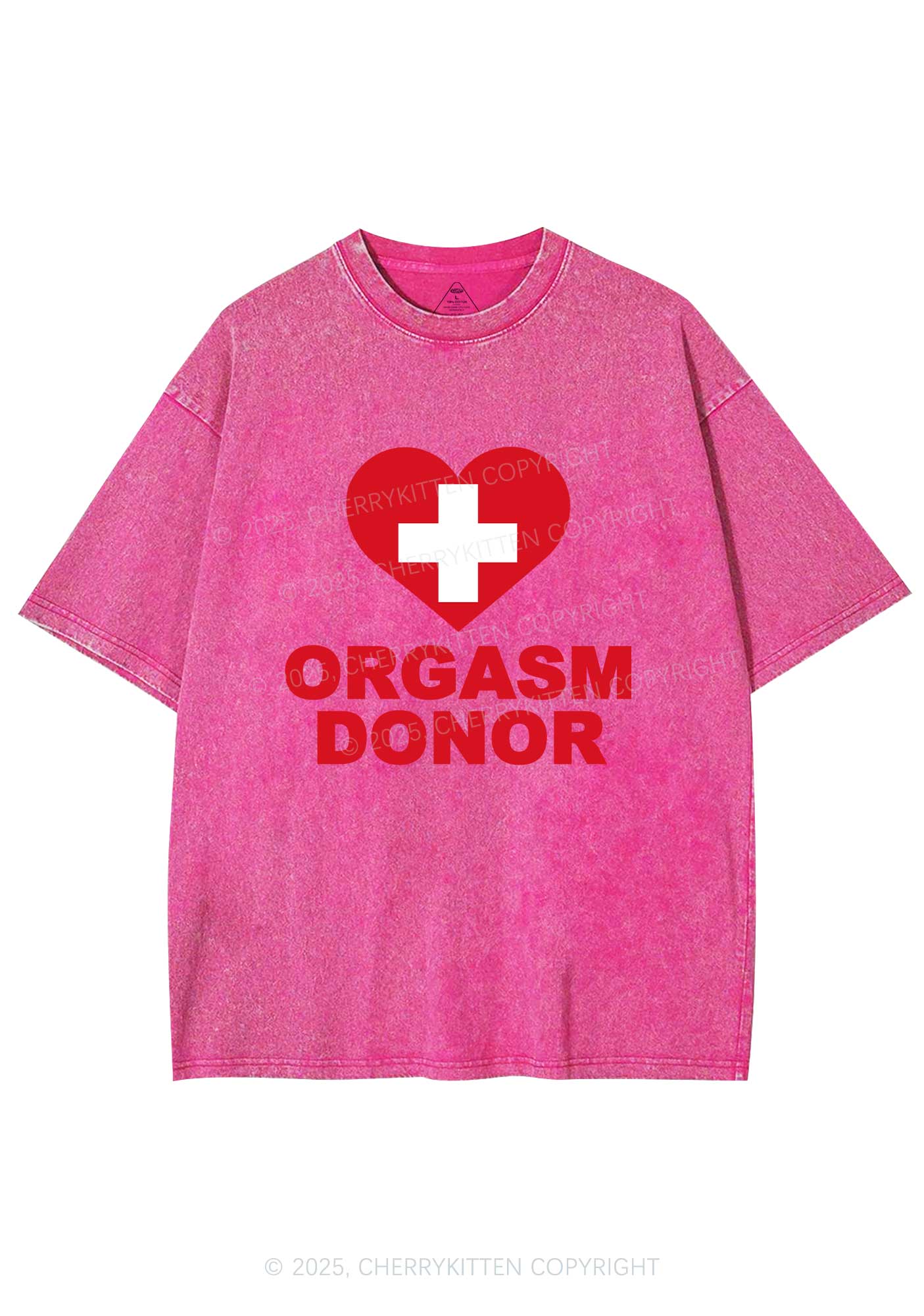Orgxsm Donor Y2K Shirts Washed Tee Cherrykitten