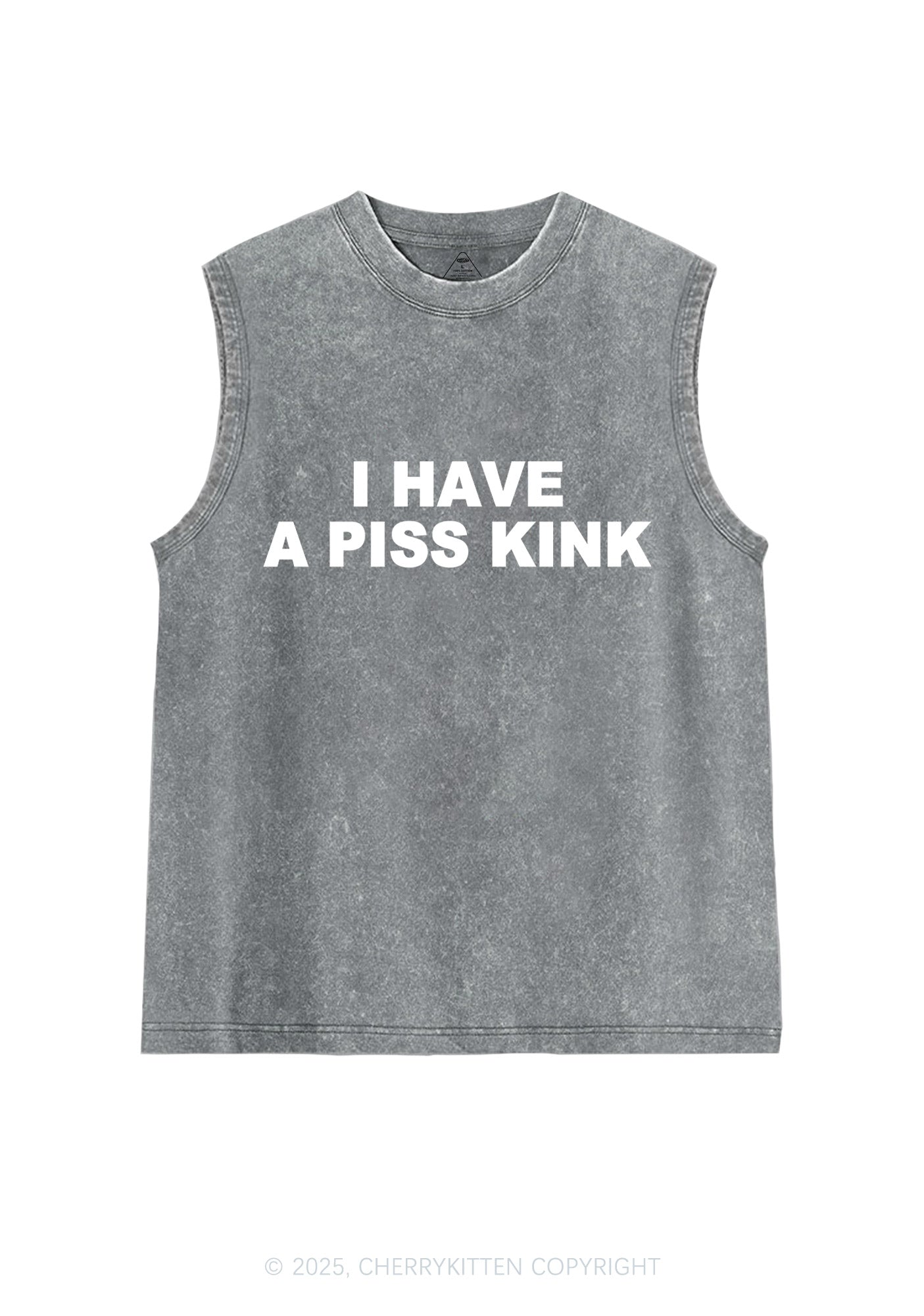 Piss Kink Y2K Washed Muscle Tank Cherrykitten