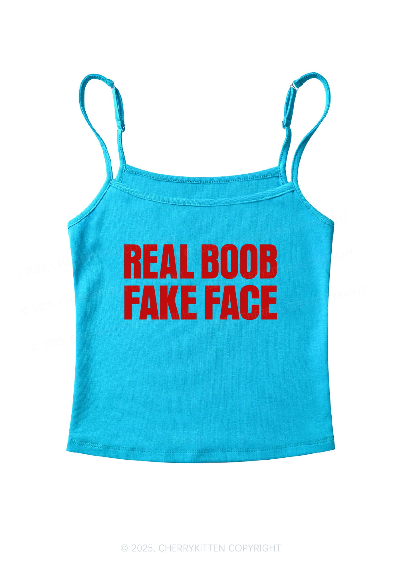 Fake Face Real Bxxb Y2K Spaghetti Strap Cami Cherrykitten