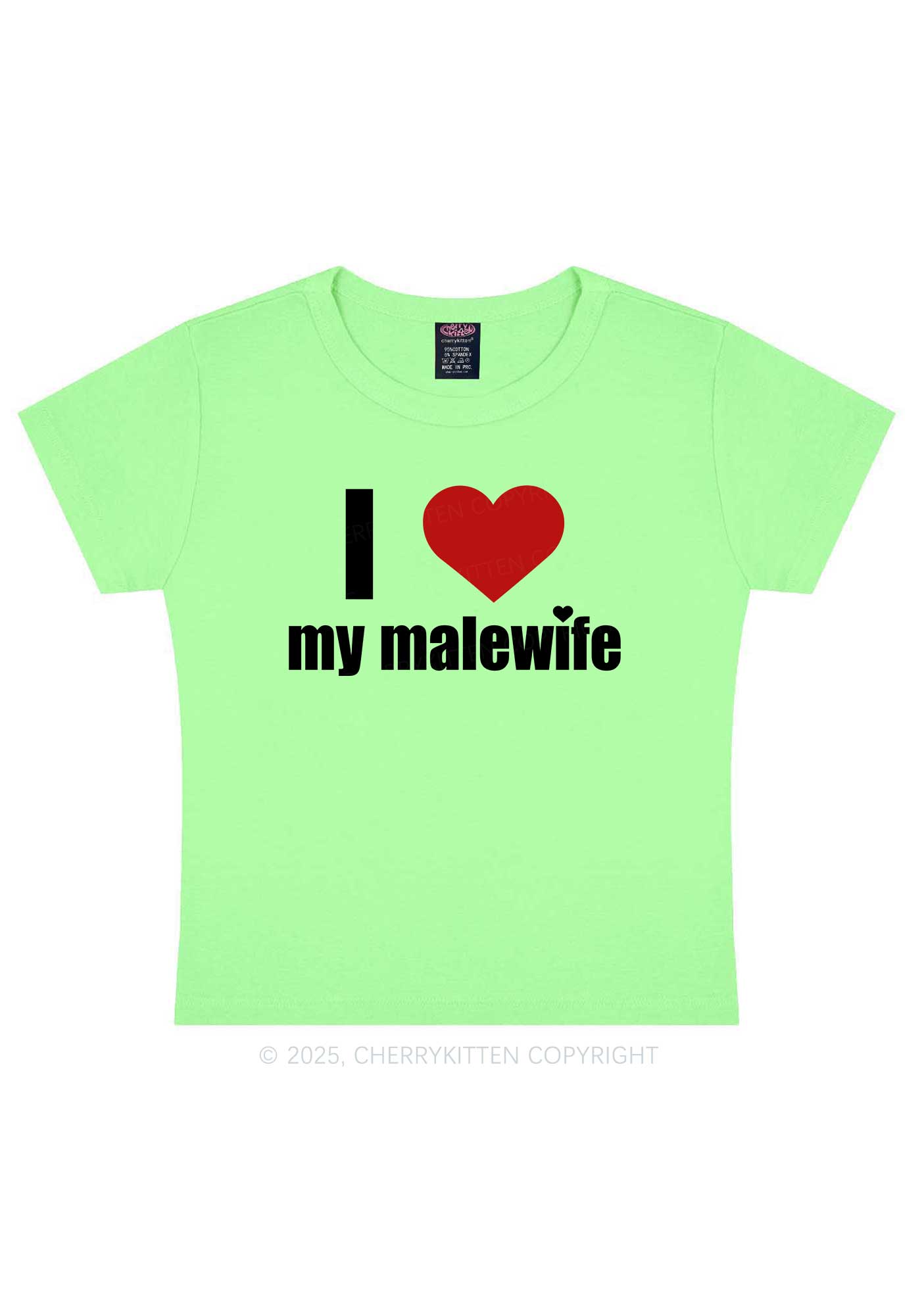 I Love My Malewife Pride Y2K Baby Tee Cherrykitten