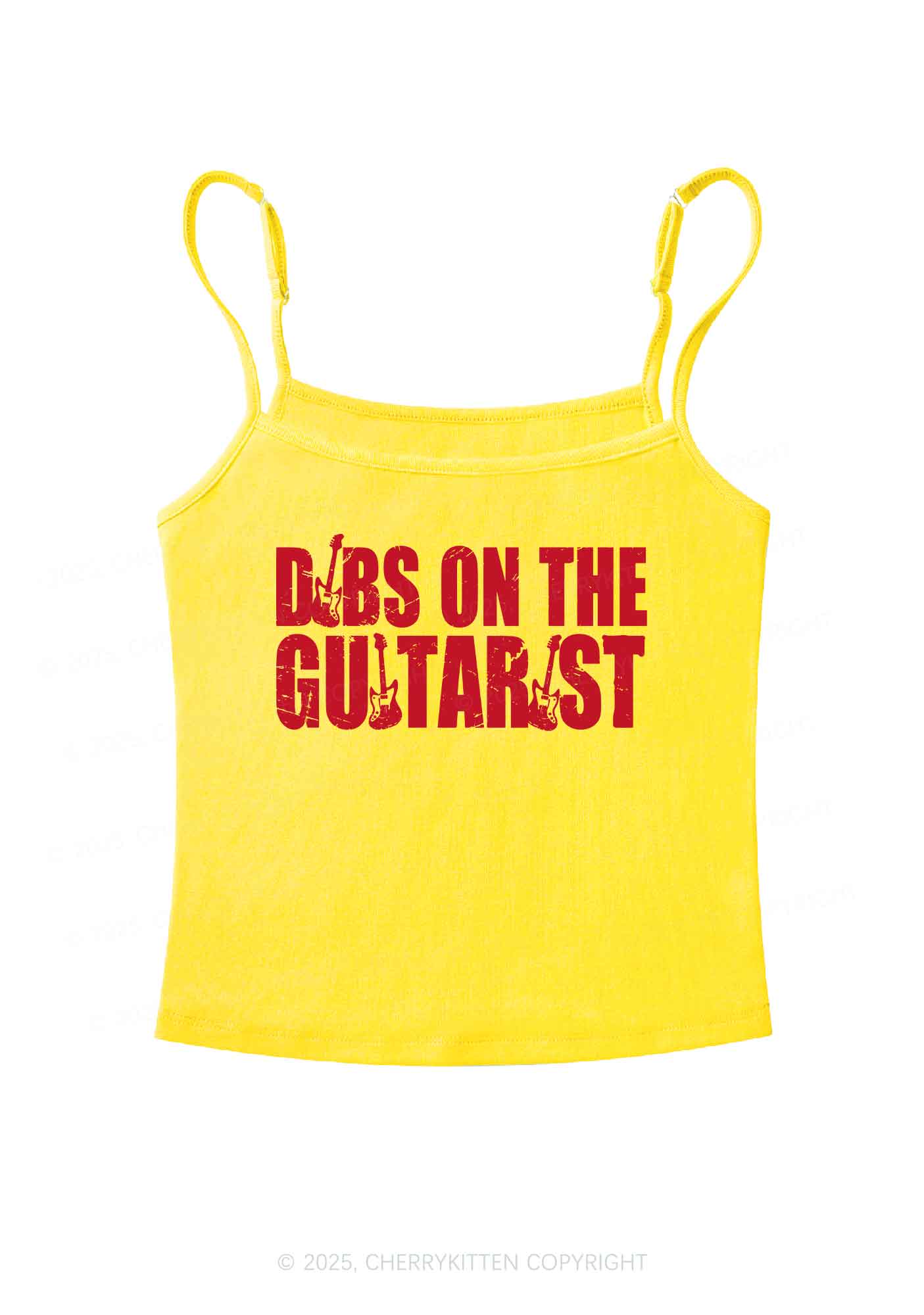 Dibs On The Guitarist Y2K Spaghetti Strap Cami Cherrykitten