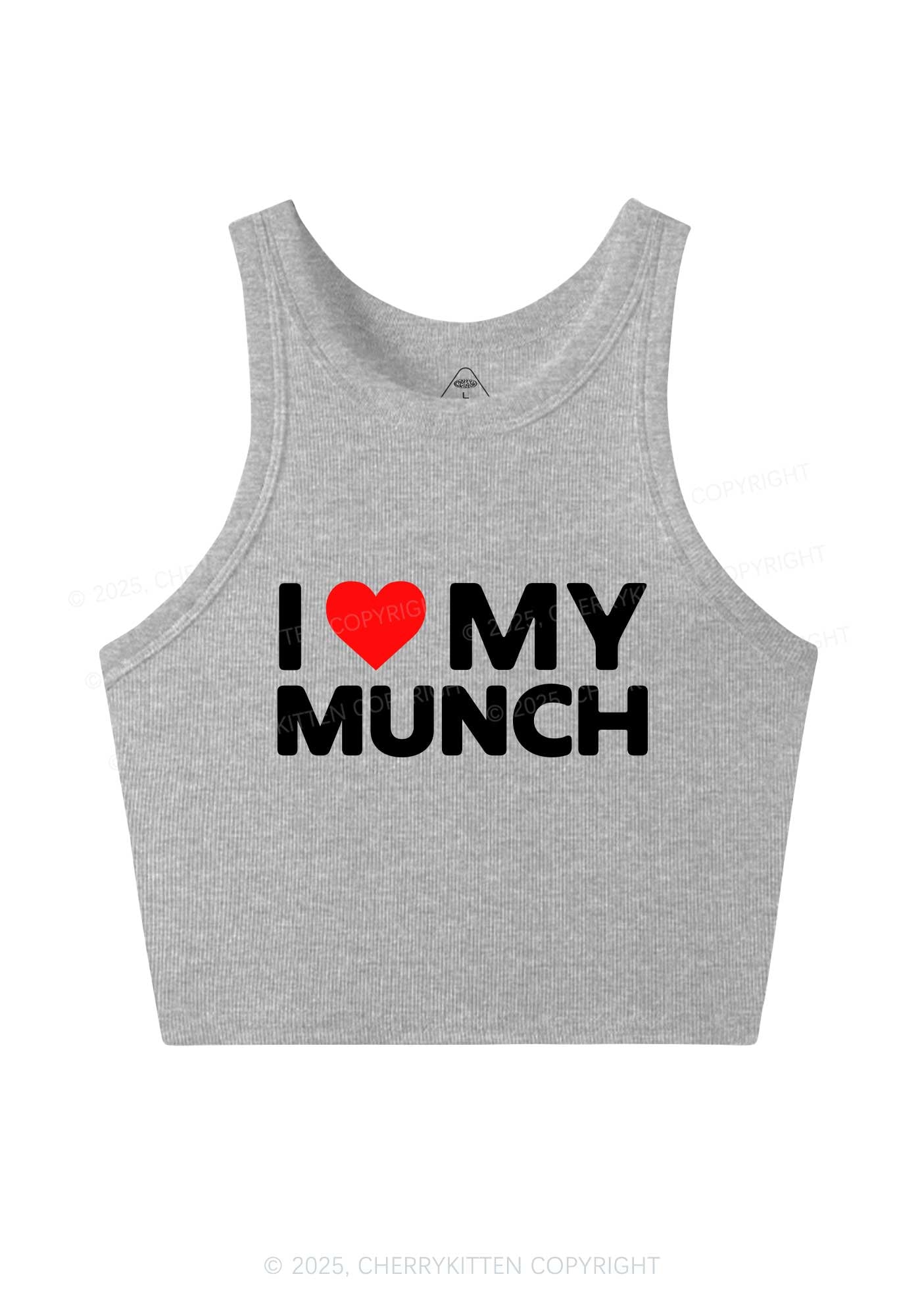 I Love My Munch Y2K Crop Tank Top Cherrykitten