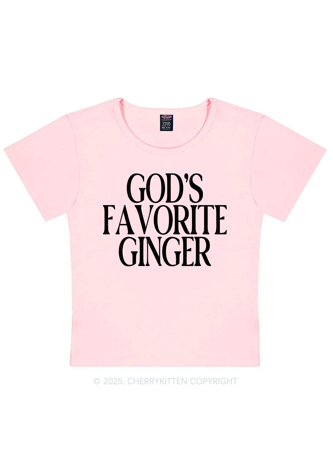 Gods Favorite Ginger Y2K Baby Tee Cherrykitten