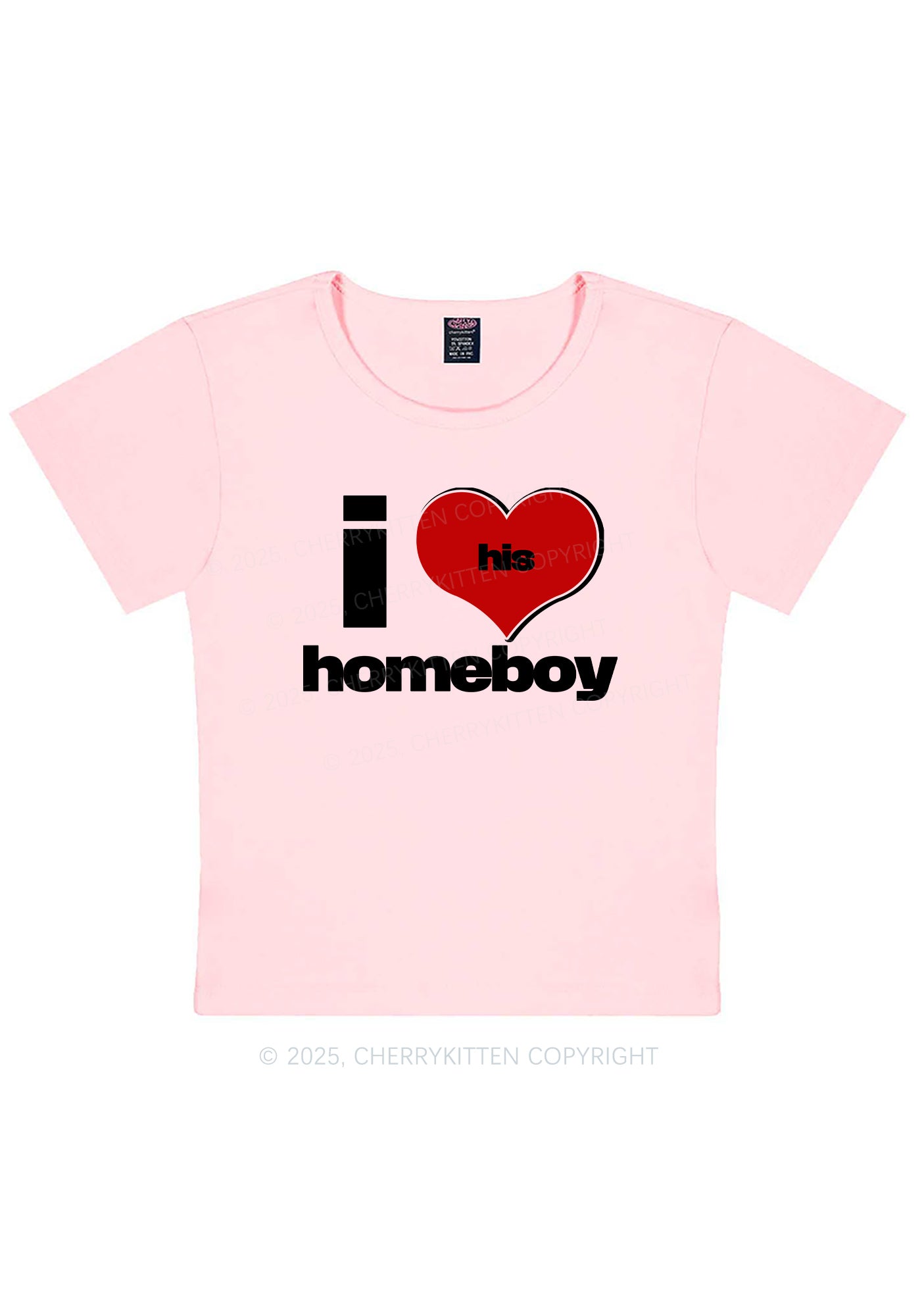 I Love His Homeboy Y2K Baby Tee Cherrykitten