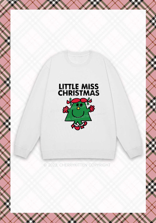 Little Miss Christmas Y2K Sweatshirt Cherrykitten