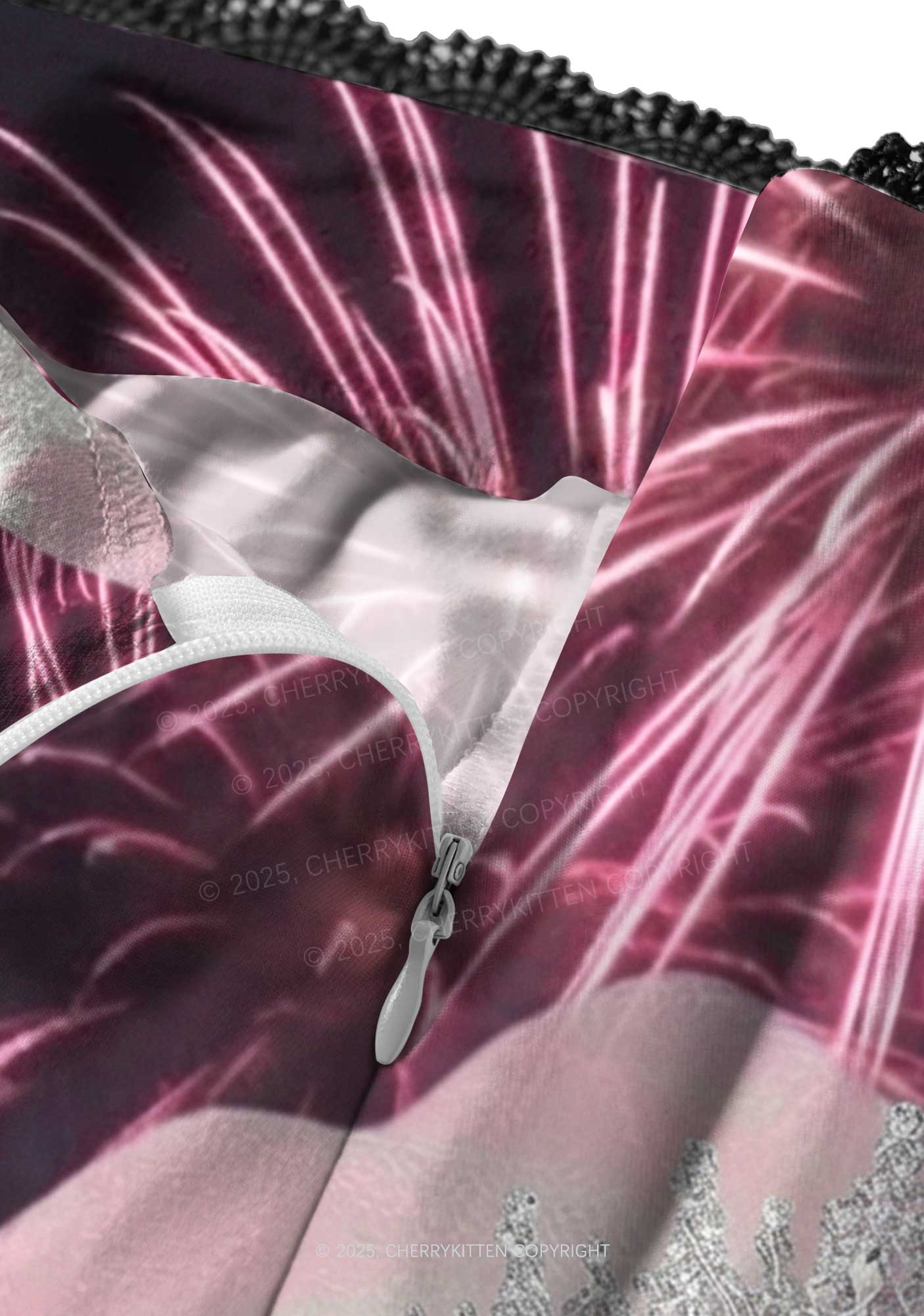 Crowned Rats Valentine's Day Y2K Print Midi Skirt Cherrykitten