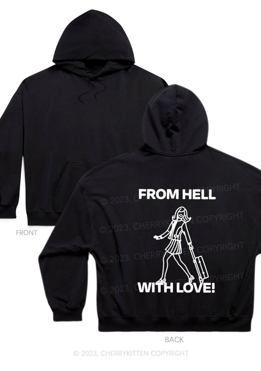 Travel From Hell With Love Y2K Hoodie Cherrykitten