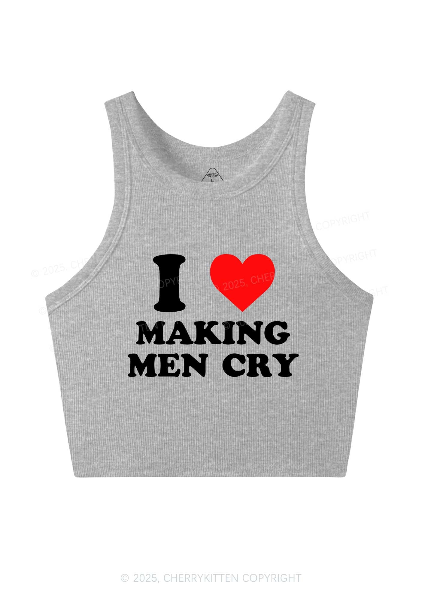 I Love Making Men Cry Y2K Crop Tank Top Cherrykitten