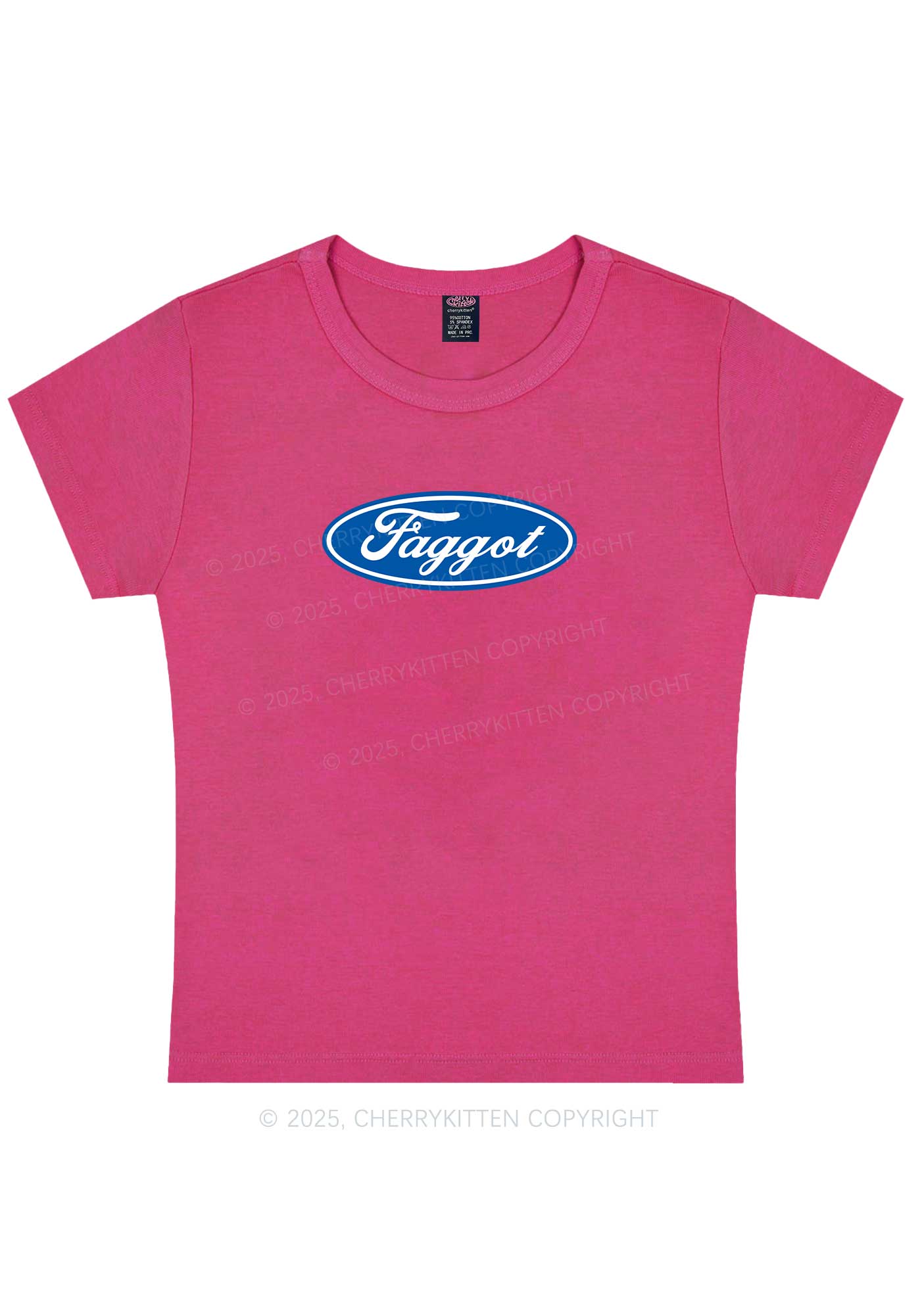 Faggot Pride Y2K Baby Tee Cherrykitten