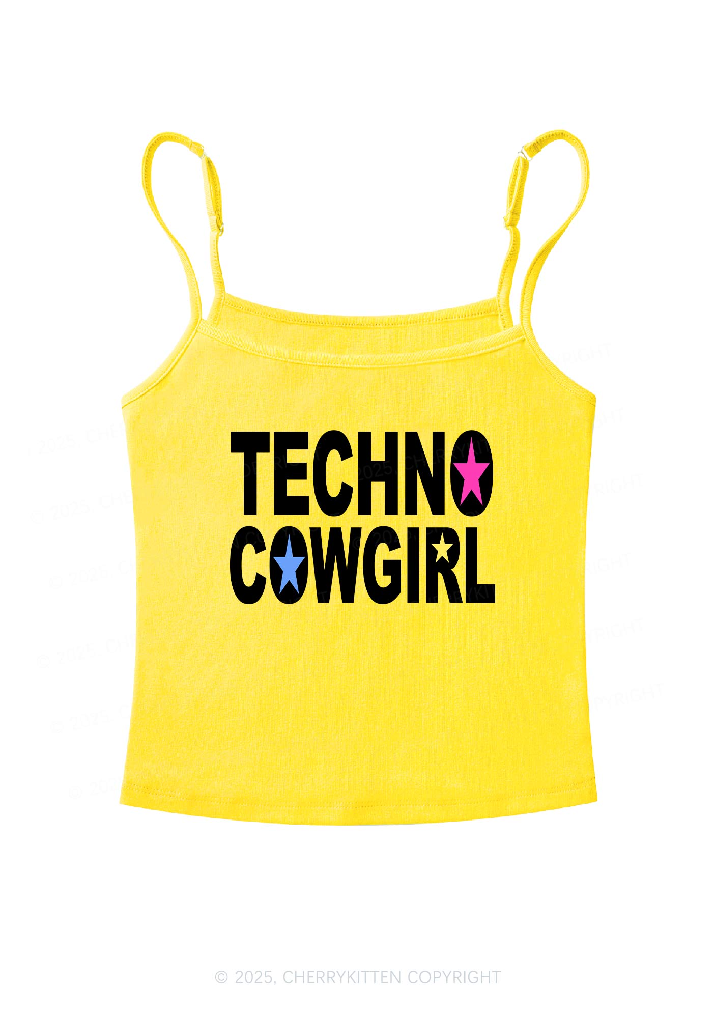 Techno Cowgirl Y2K Spaghetti Strap Cami Cherrykitten