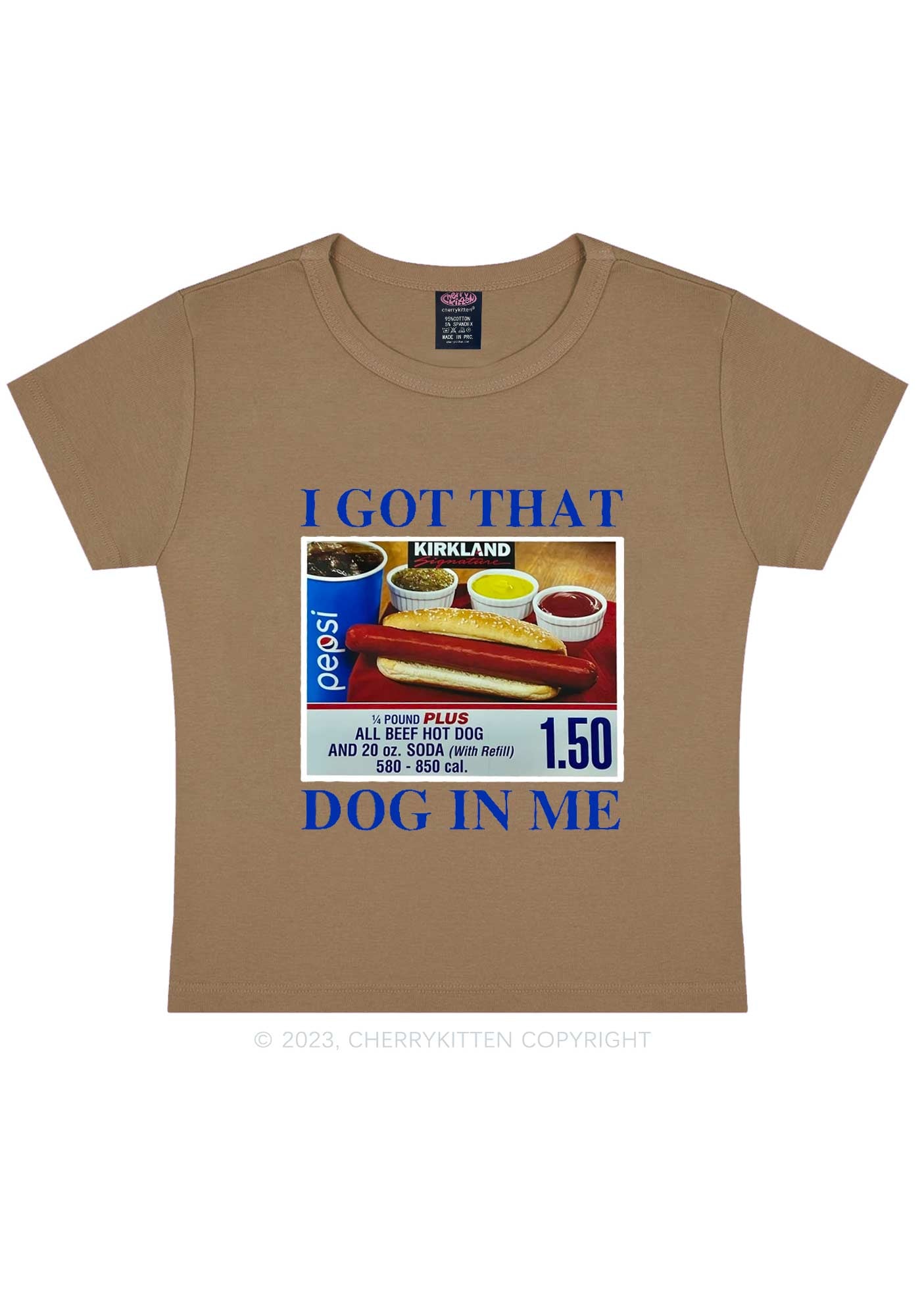 I Got That Hot Dog In Me Y2K Baby Tee Cherrykitten