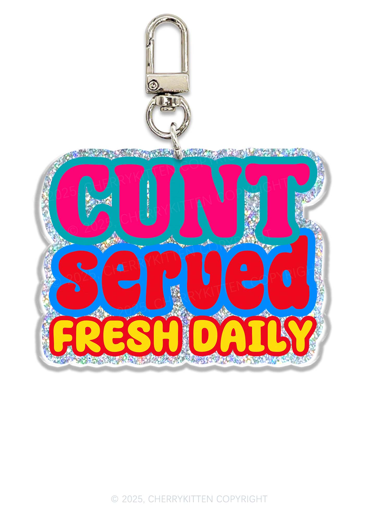 Cxnt Served 1Pc Y2K Glitter Keychain Cherrykitten