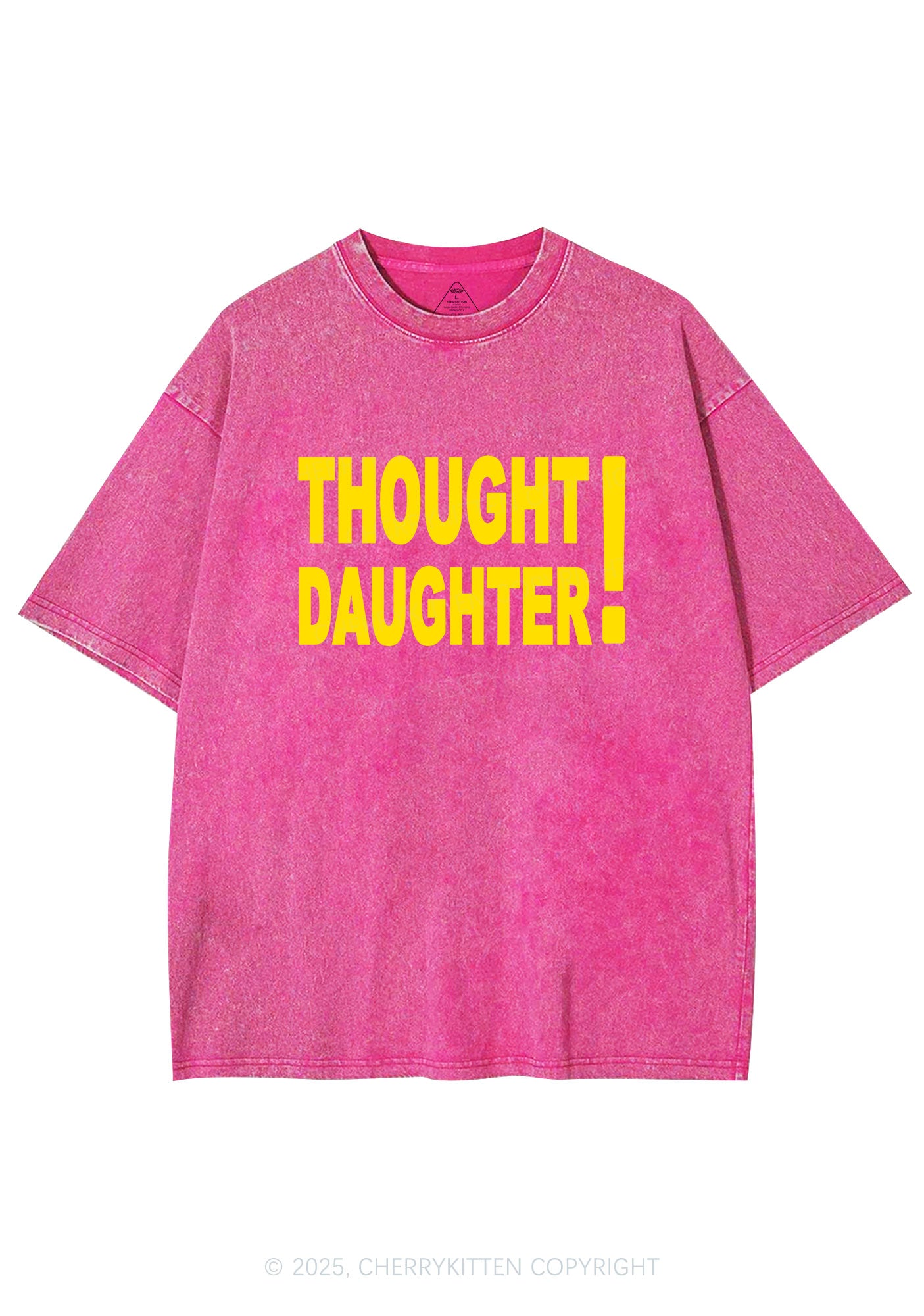 Thought Daughter Y2K Shirts Washed Tee Cherrykitten